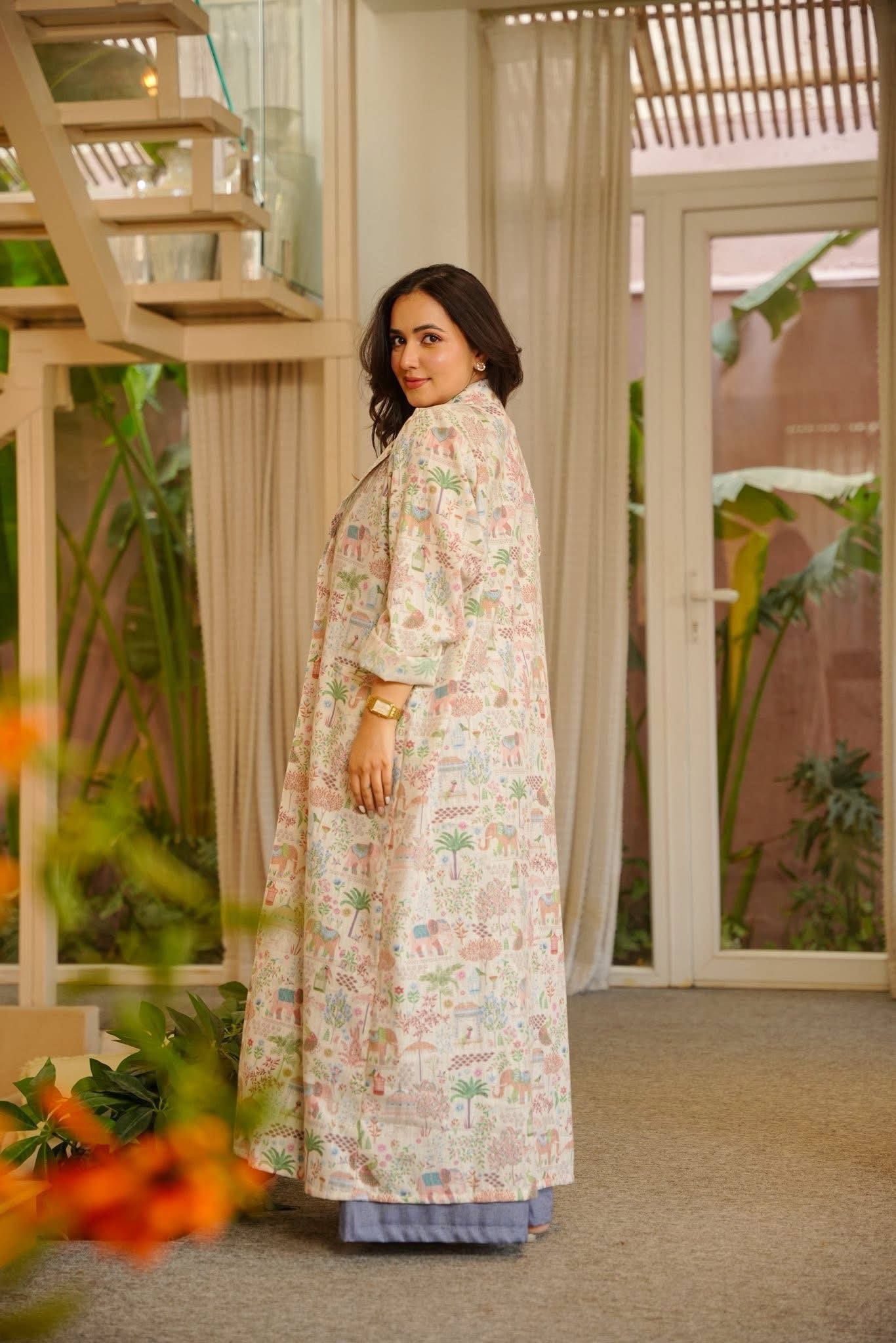 Ruvya Blue Kurta Set with Jacket