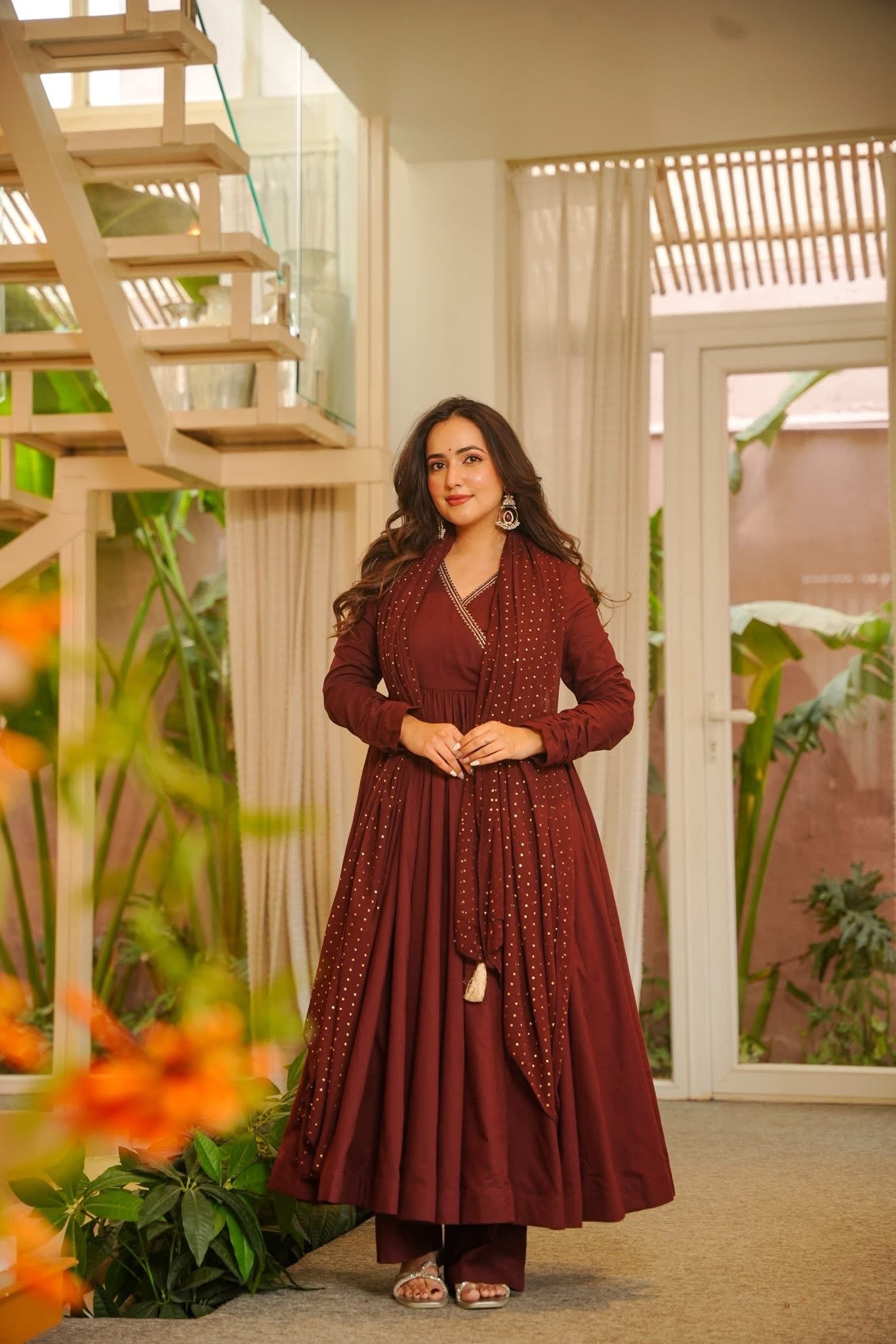 Nandita Cotton Anarkali Suit Set