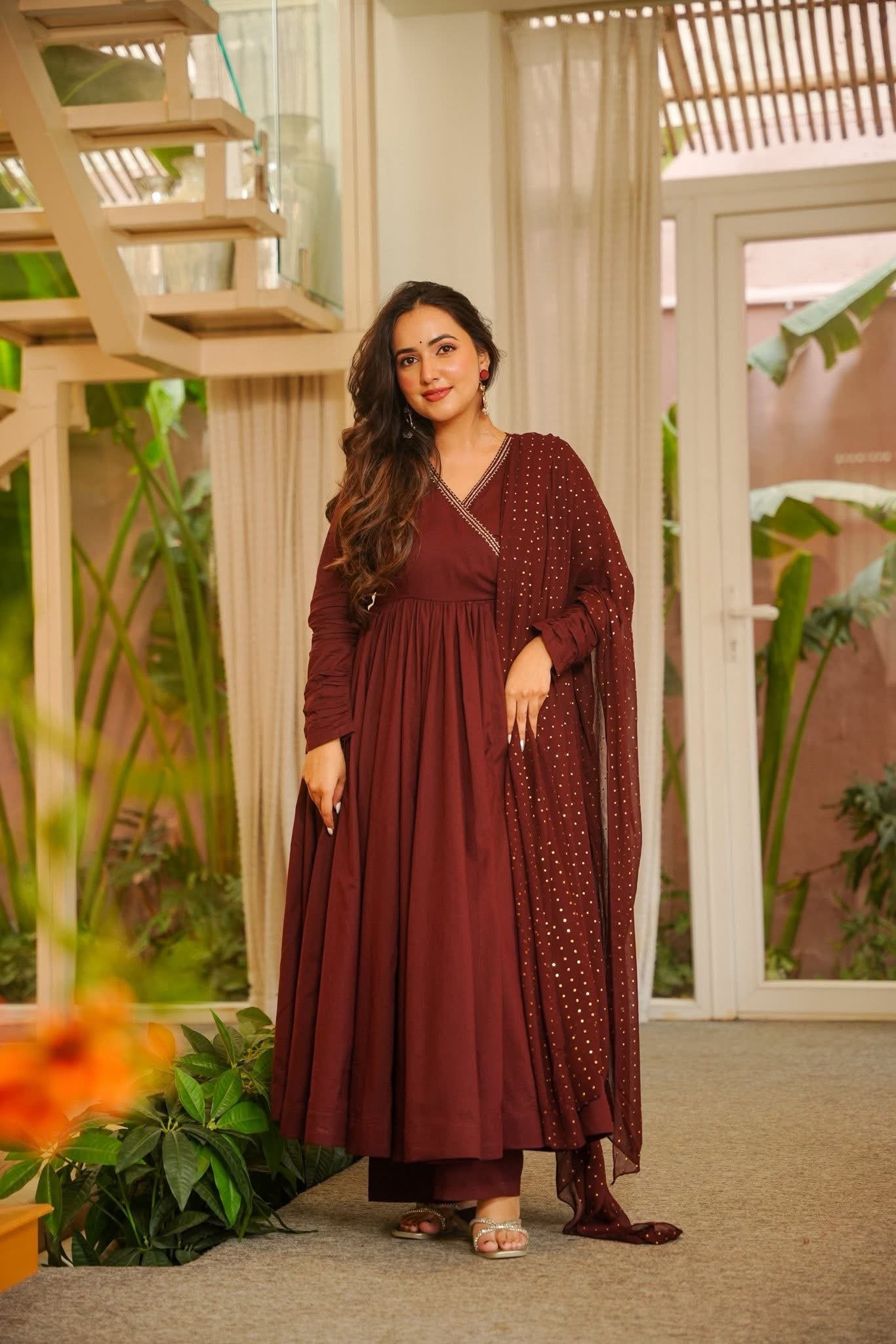 Nandita Cotton Anarkali Suit Set