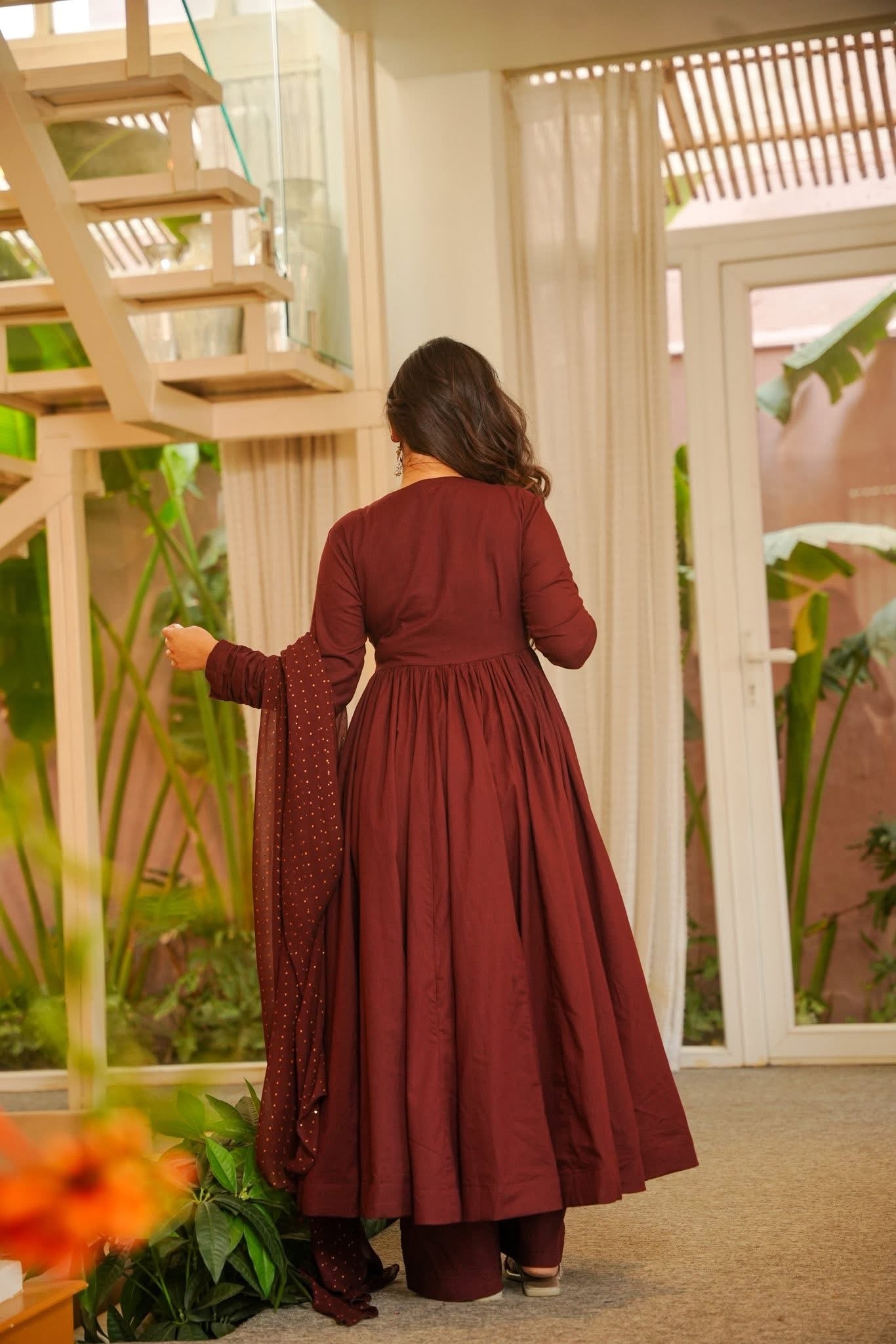 Nandita Cotton Anarkali Suit Set