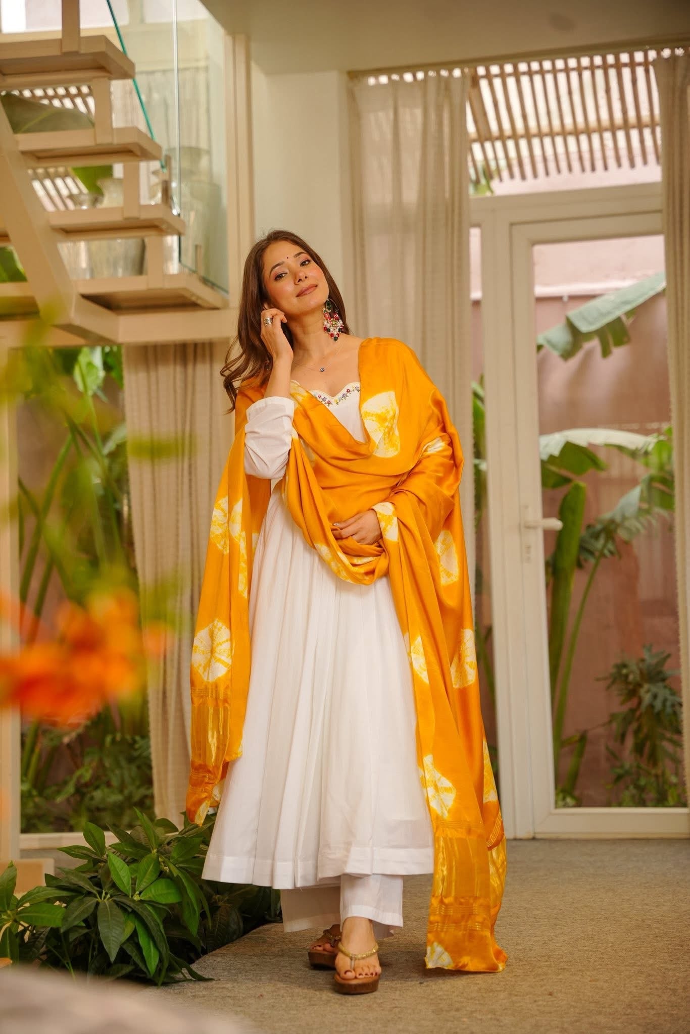 Trupti White Anarkali Suit Set