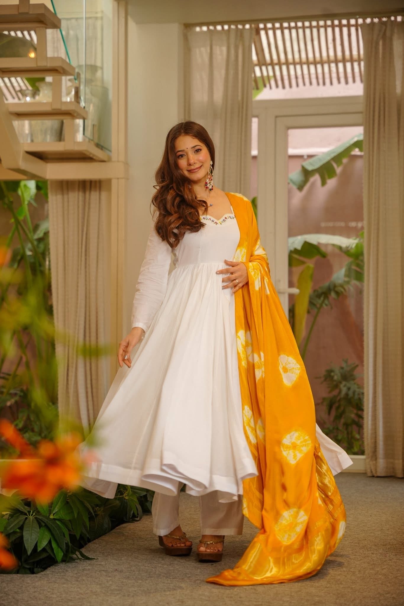 Trupti White Anarkali Suit Set