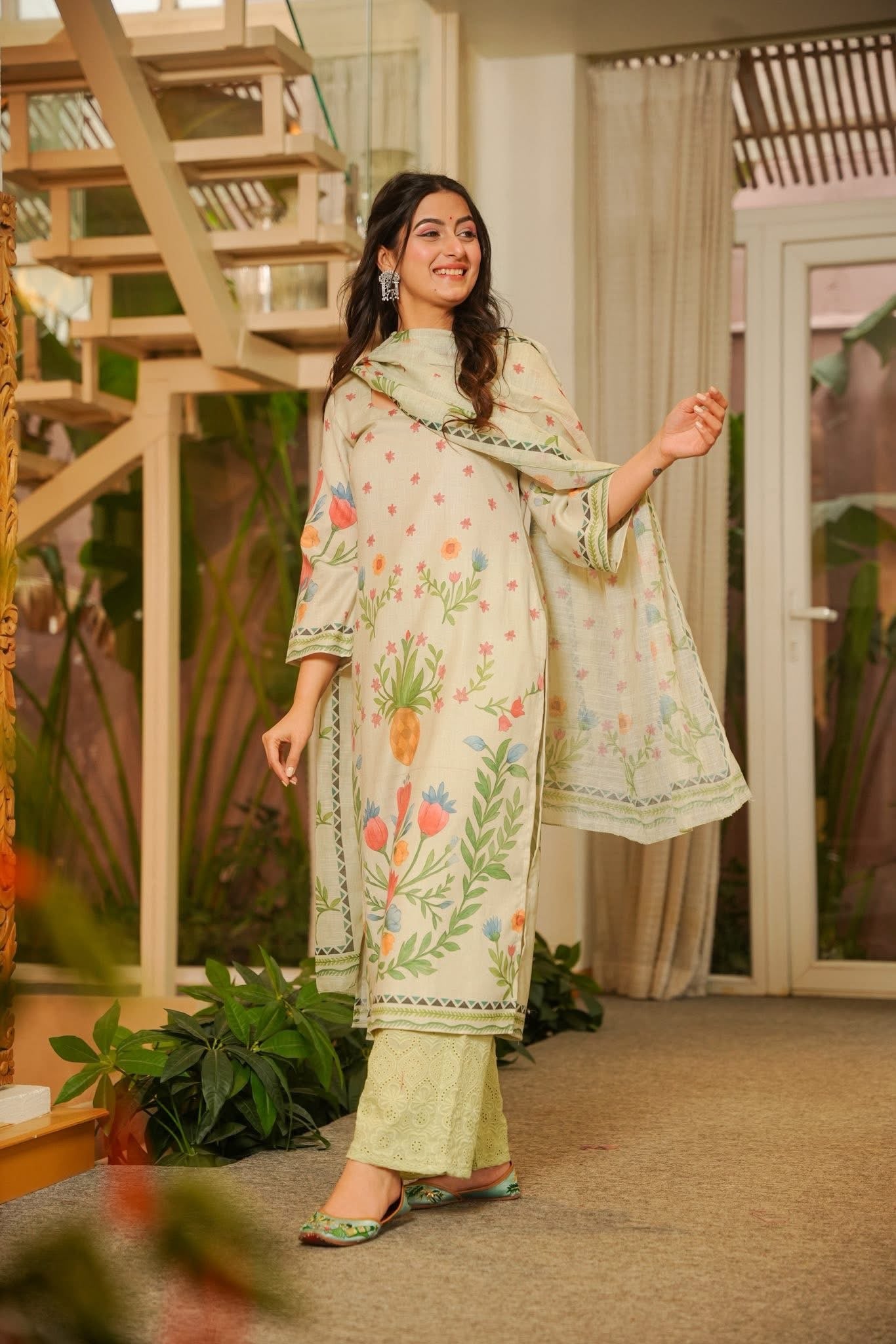 Sarvy Printed Cotton Kurta Set