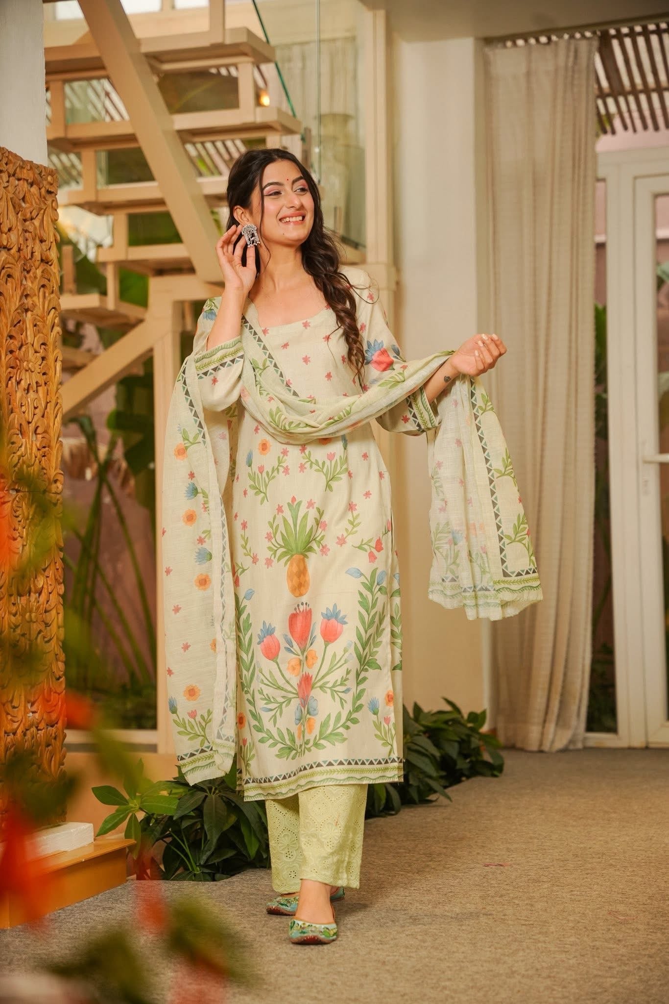 Sarvy Printed Cotton Kurta Set