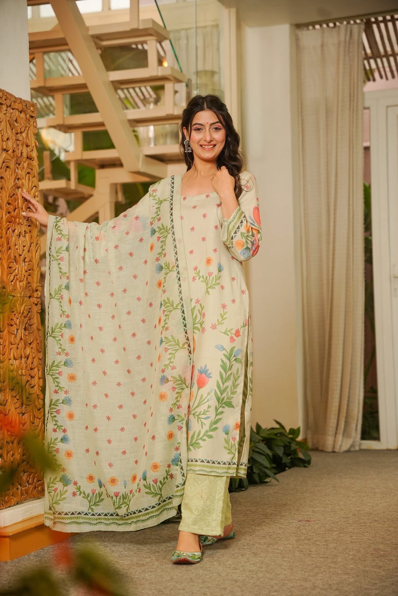 Sarvy Printed Cotton Kurta Set