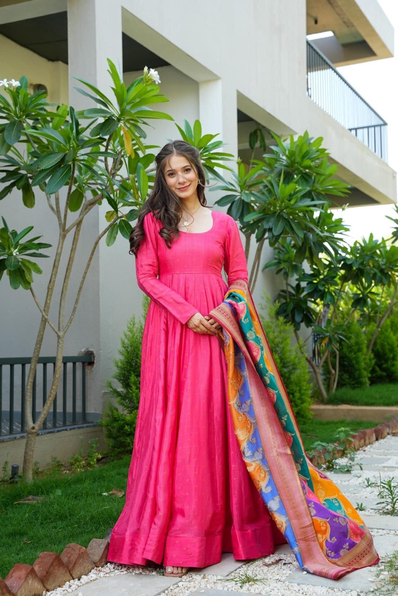 ravishing pink maxi set