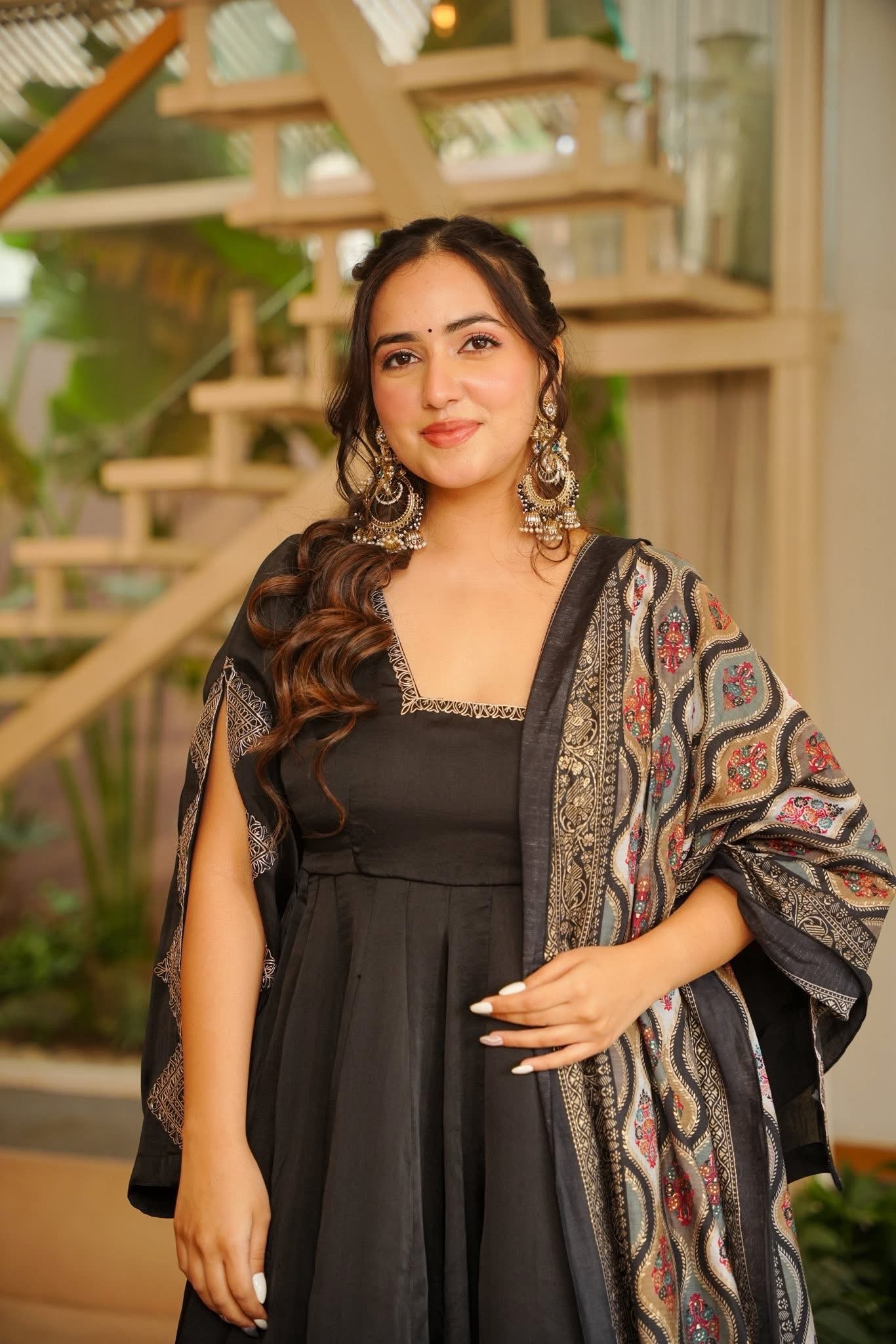 Jolira Black Crepe Anarkali Suit