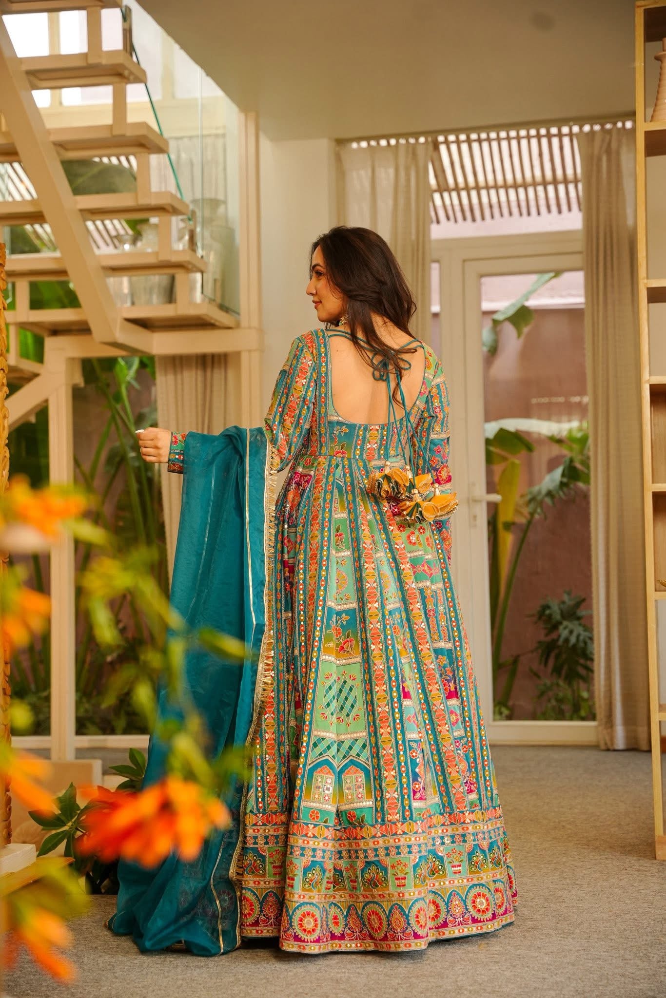 Zarafshan Teal Heavy Maxi Set