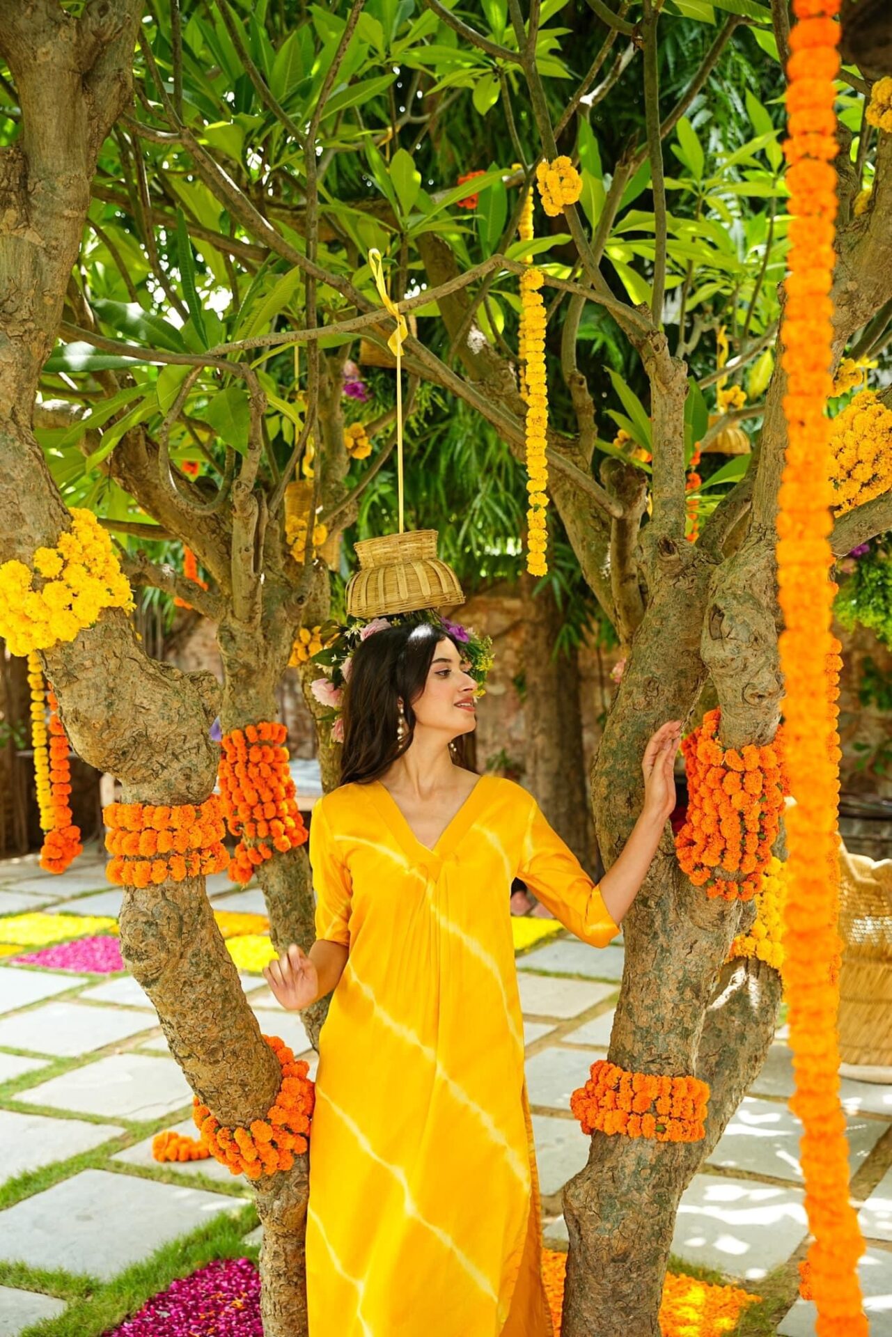 Yellow STRIPS KURTA SET