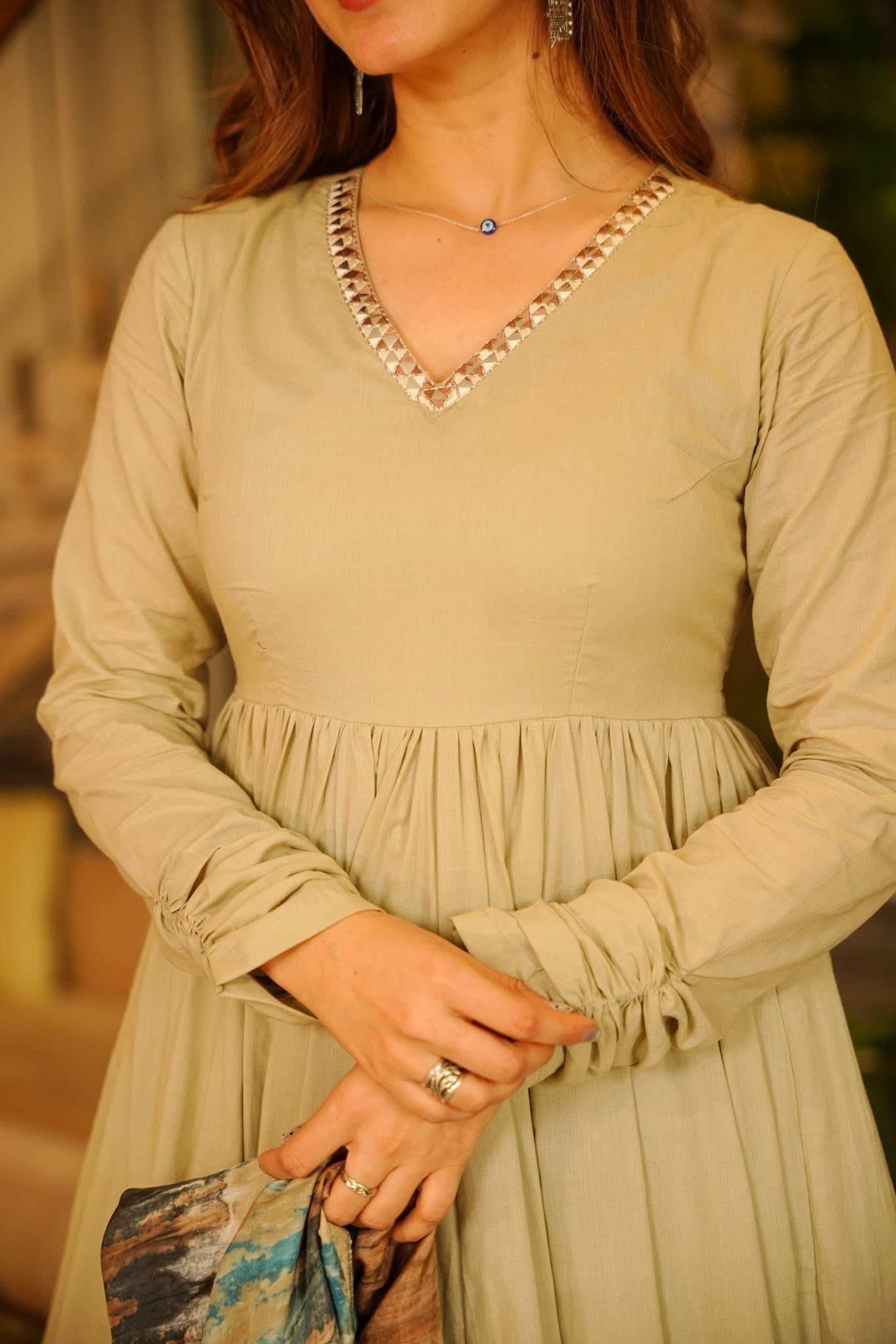 Bani Cotton Anarkali Suit Set