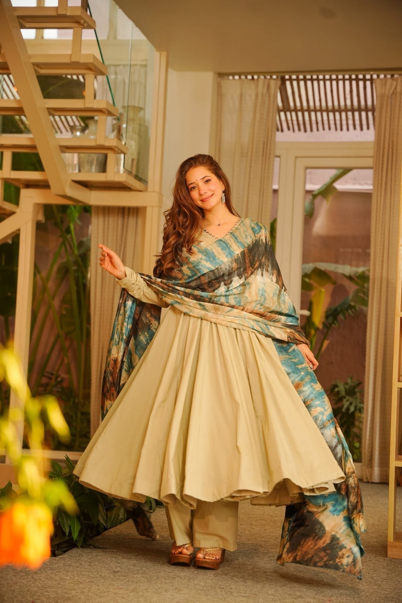 Bani Cotton Anarkali Suit Set