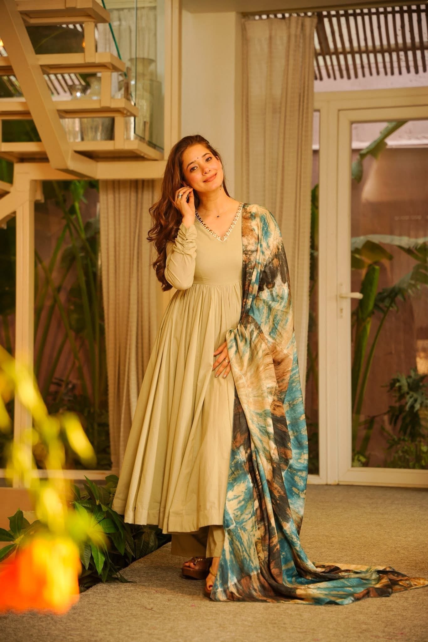 Bani Cotton Anarkali Suit Set