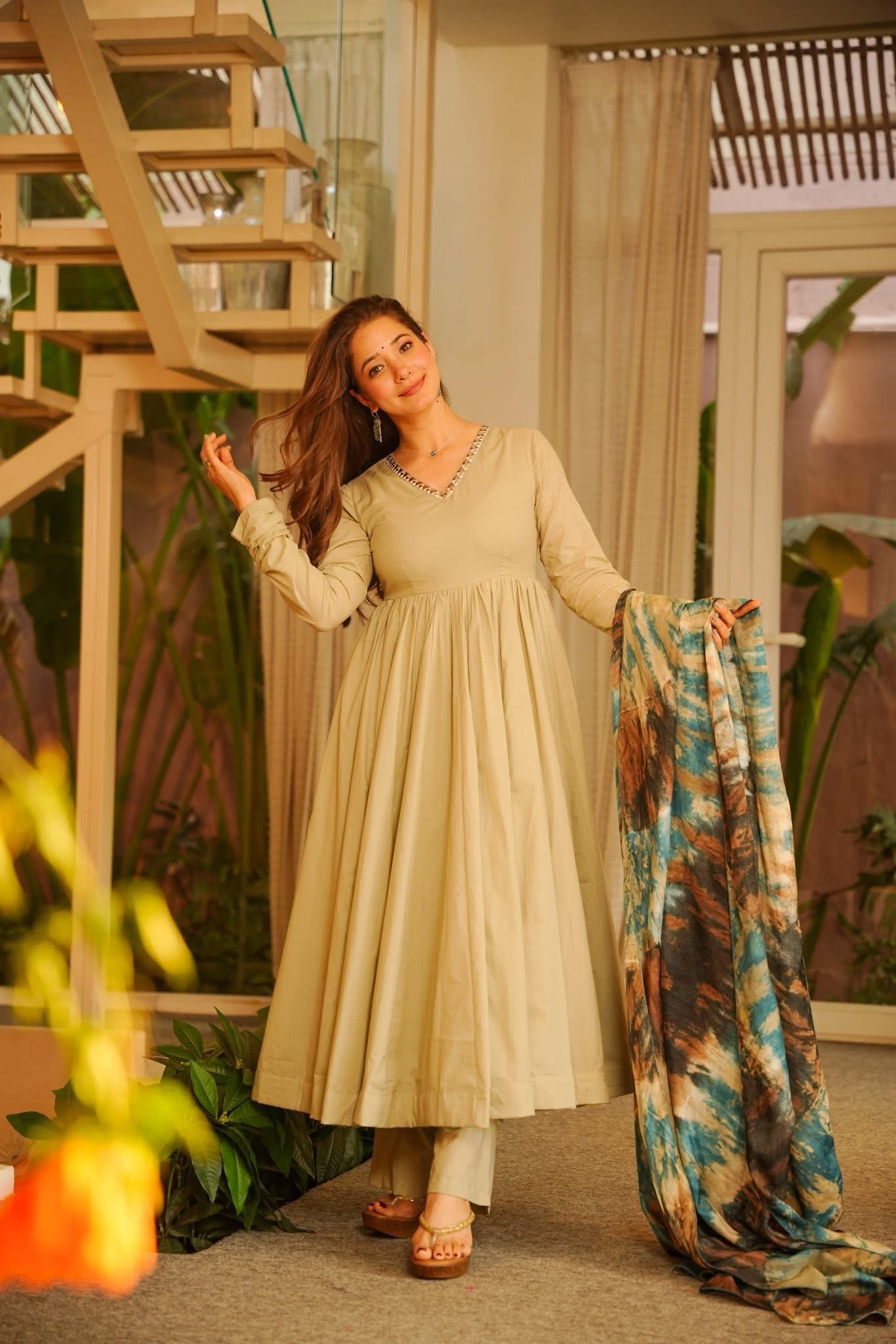 Bani Cotton Anarkali Suit Set