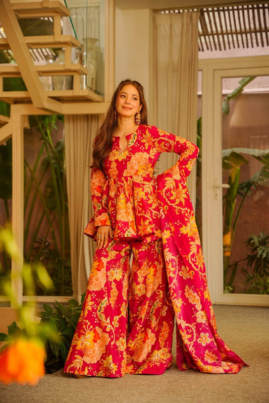 Kresha Heavy Wedding Wear Sharara Set