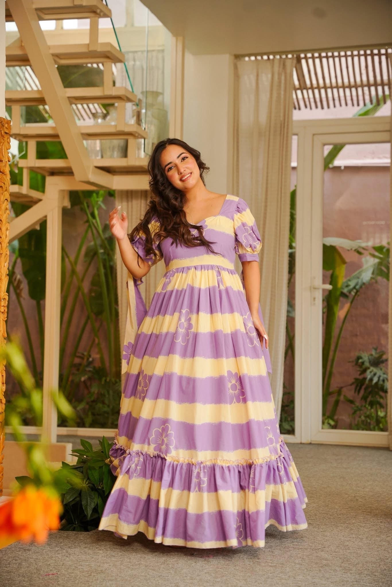 Buy Aspen Printed Cotton Maxi Dress Online in India