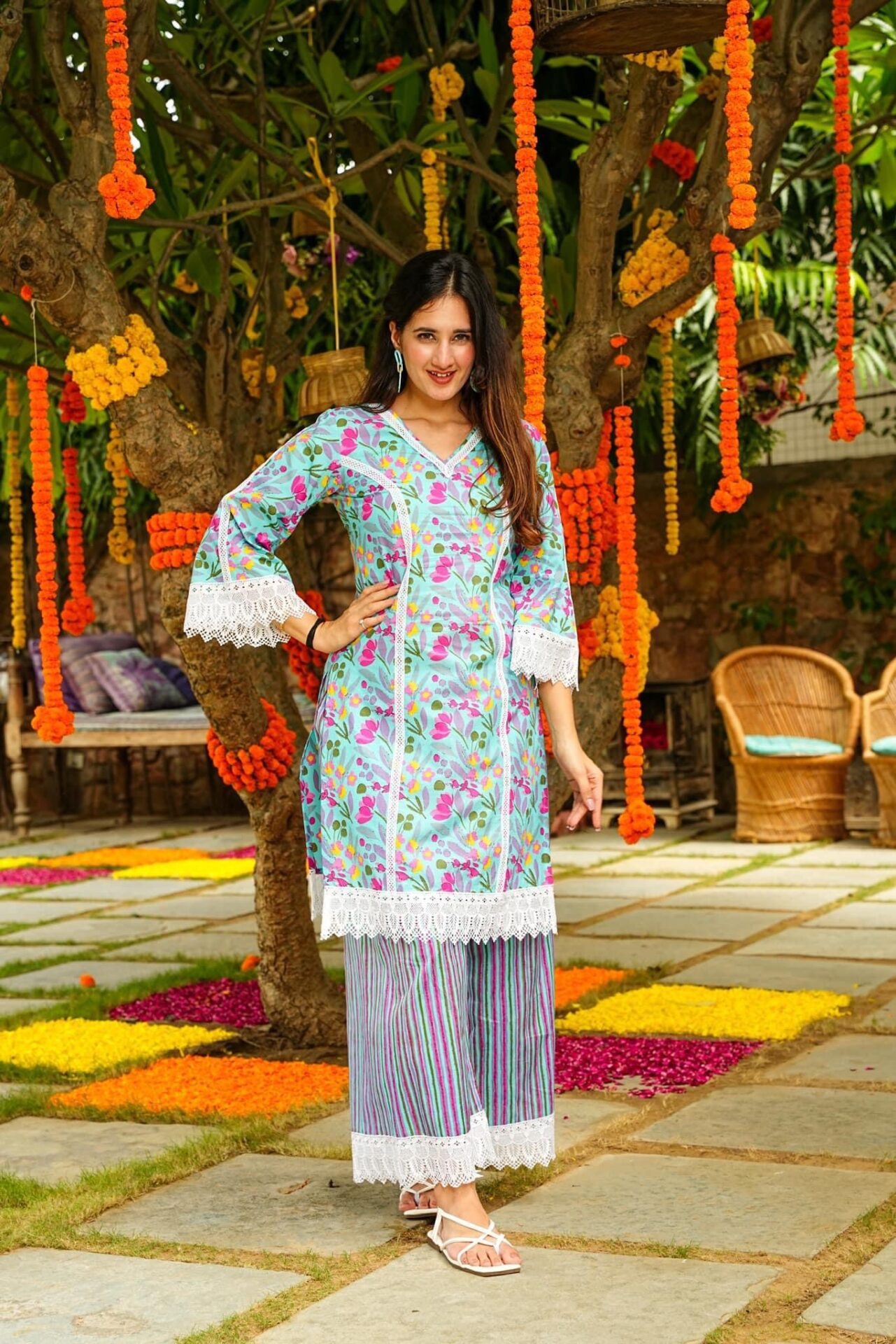 Lace Love Cotton Suit Set