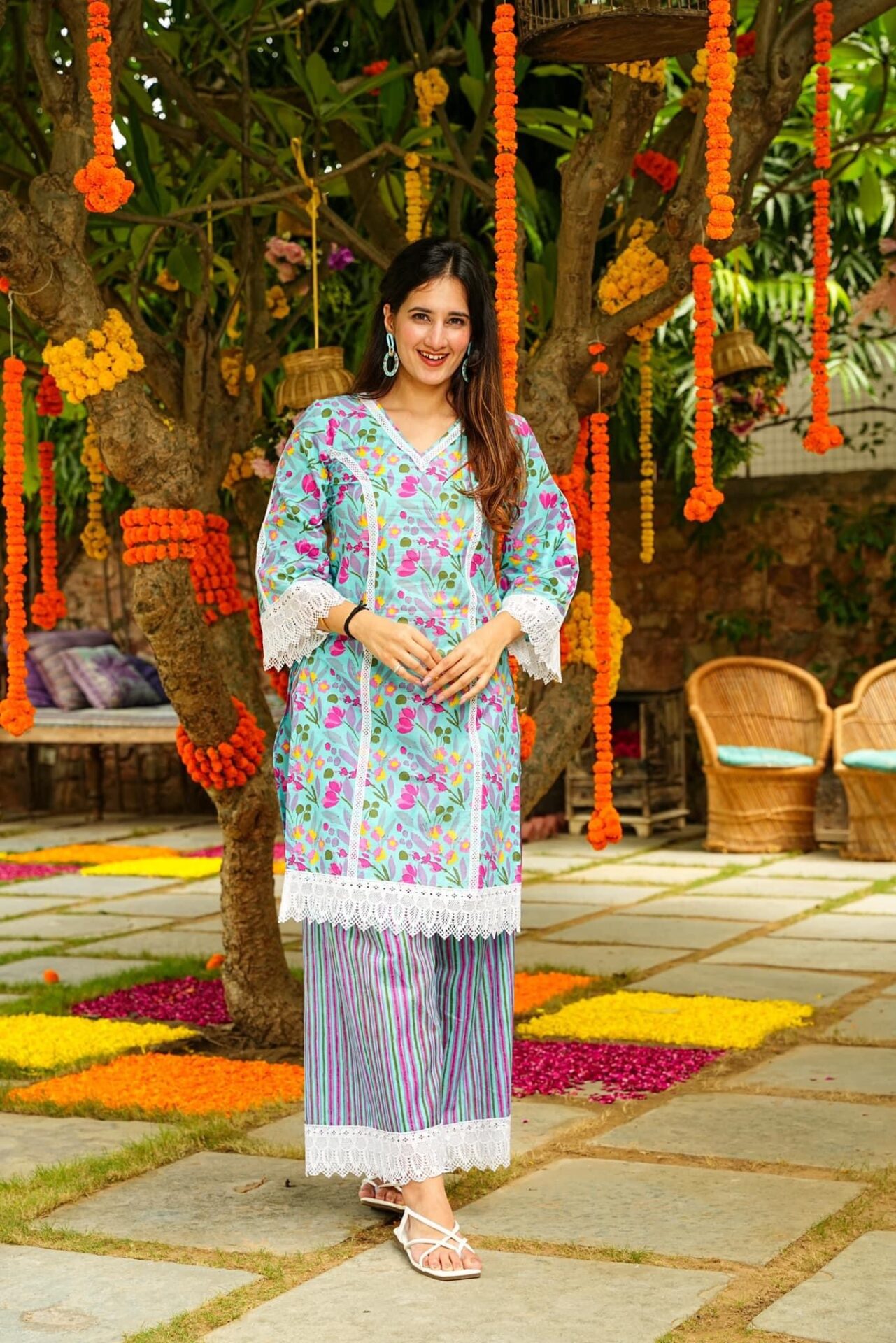 Lace Love Cotton Suit Set
