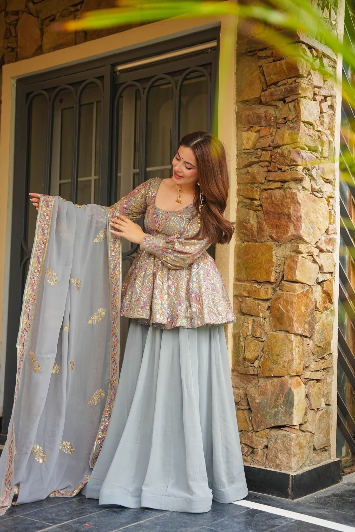 Maithili Glitter Heavy Embroidered Kurta Set
