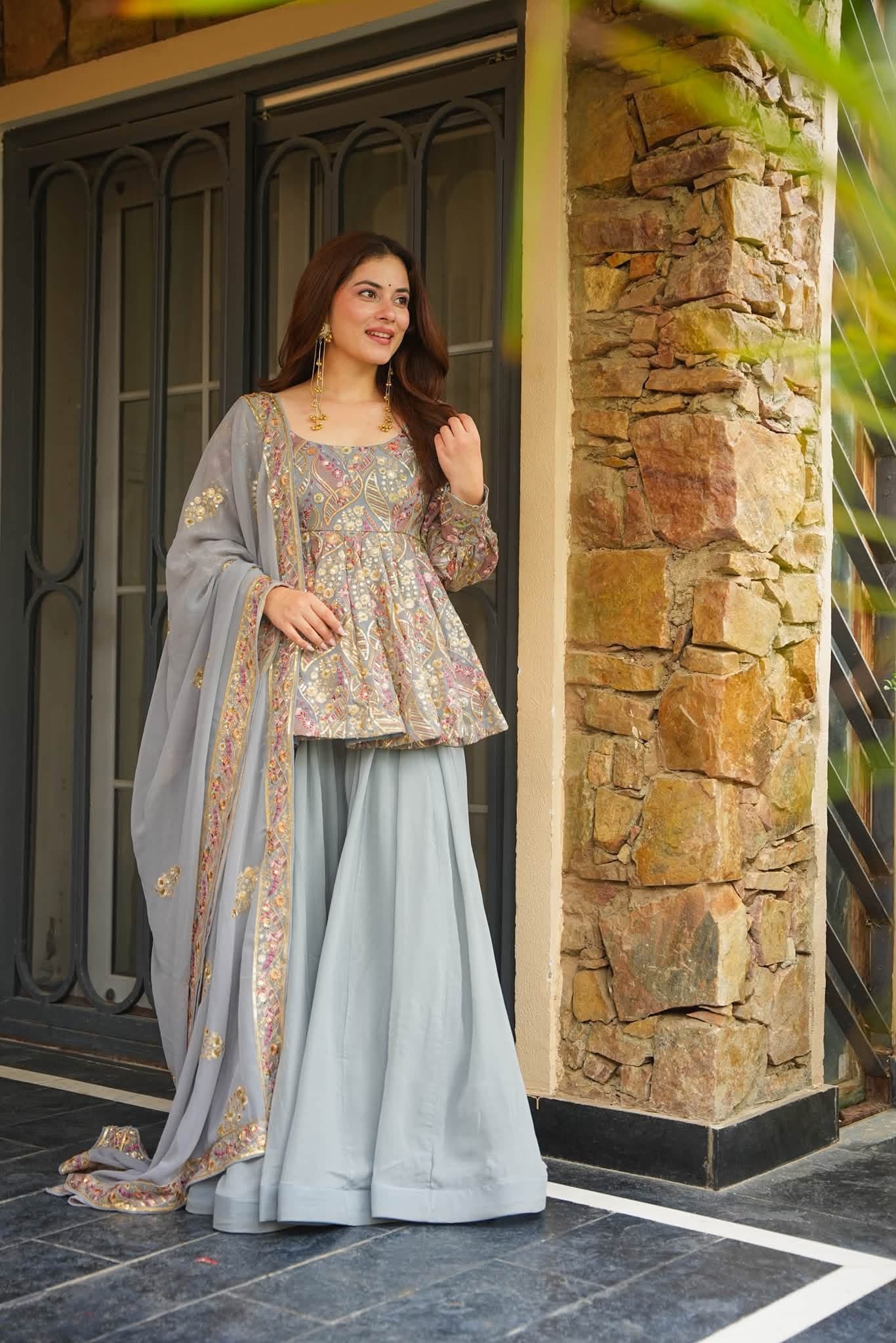 Maithili Glitter Heavy Embroidered Kurta Set
