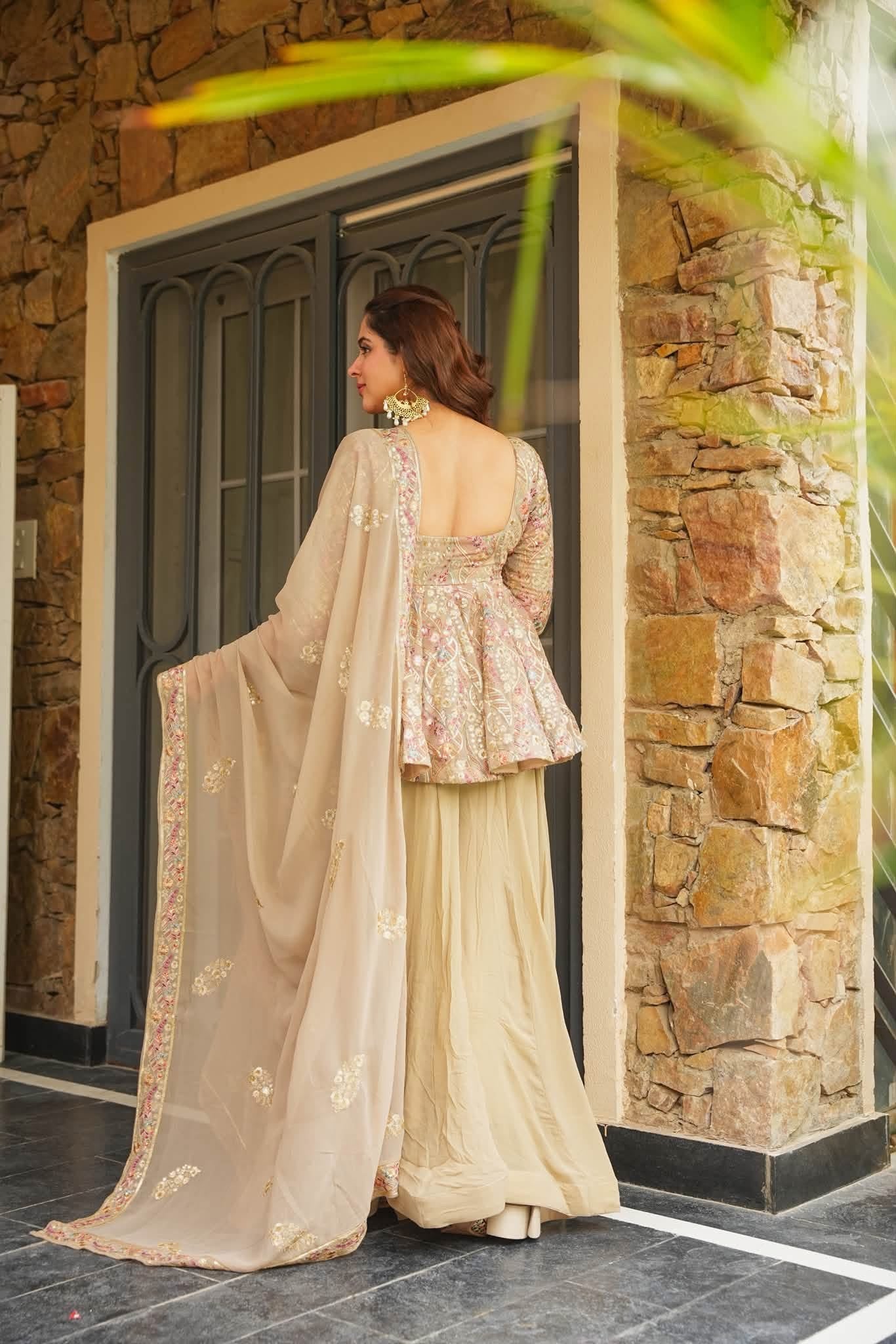Rida Festive Heavy Embroidered Kurta Set