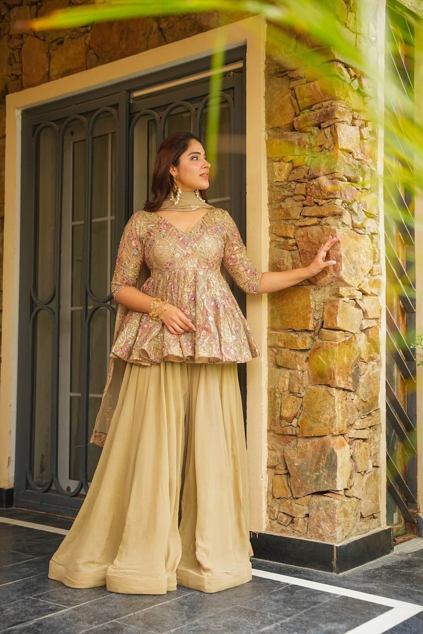 Rida Festive Heavy Embroidered Kurta Set