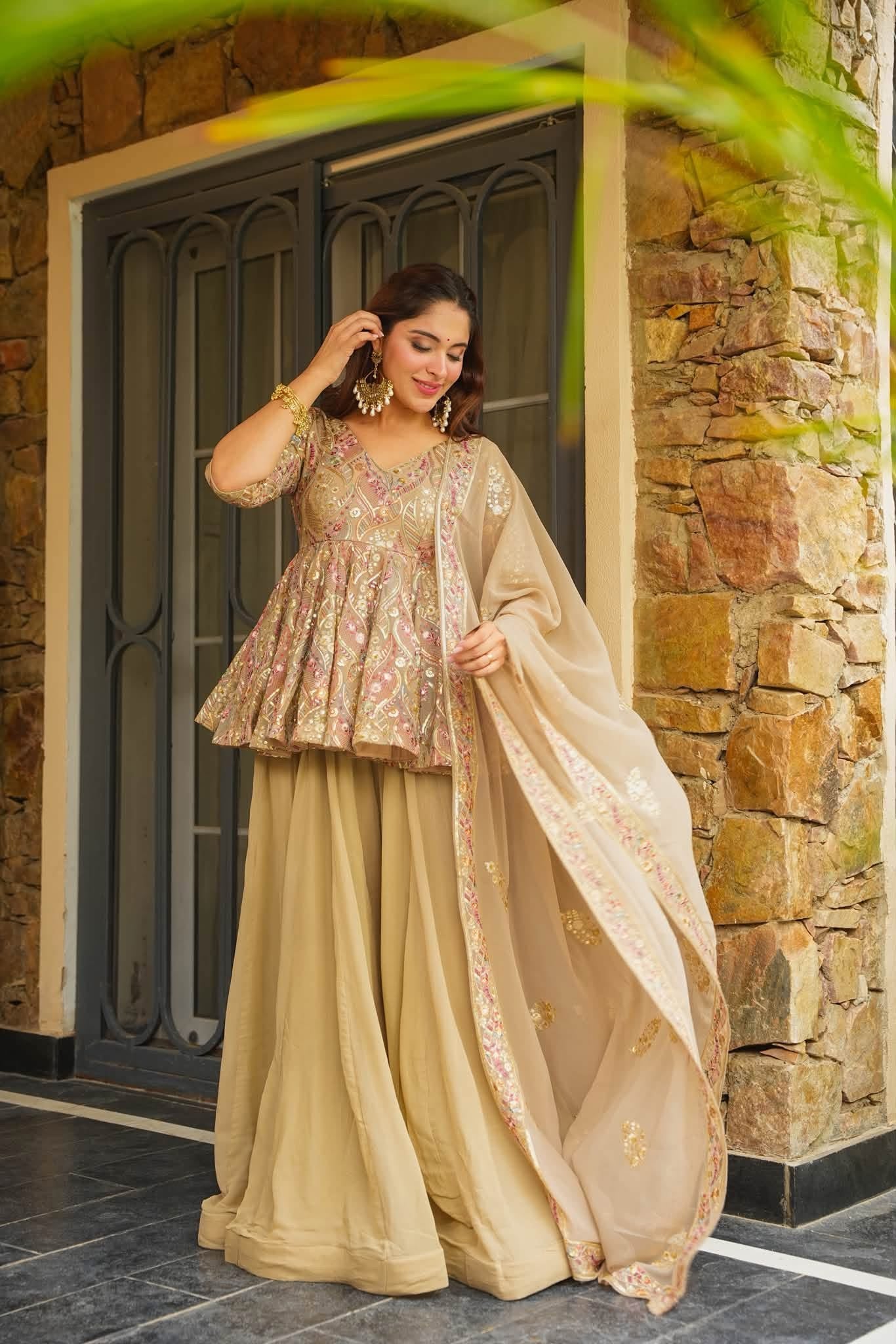 Rida Festive Heavy Embroidered Kurta Set