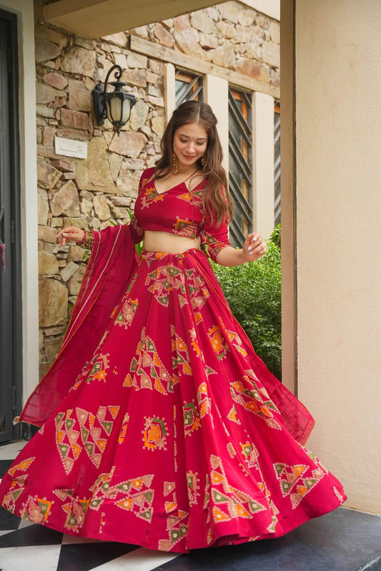 Ritambari Red Lehenga Set