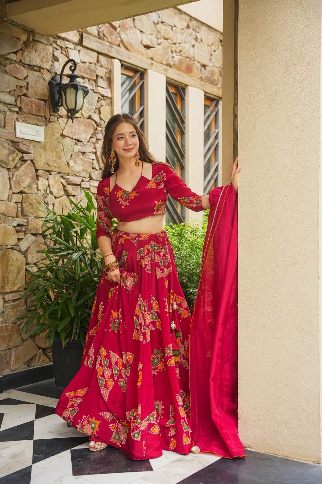 Ritambari Red Lehenga Set