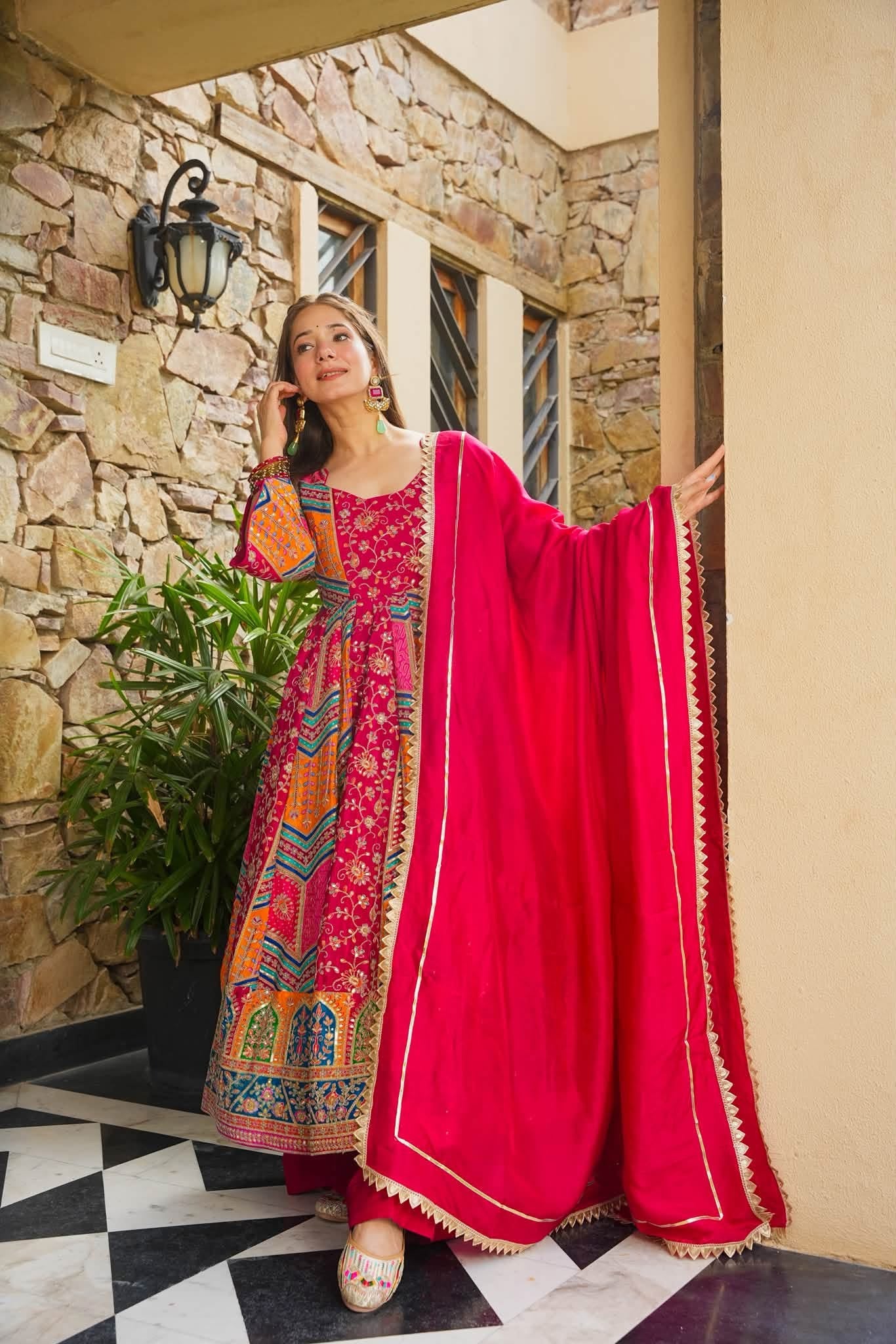 Baneera Bloom Heavy Anarkali Suit Set