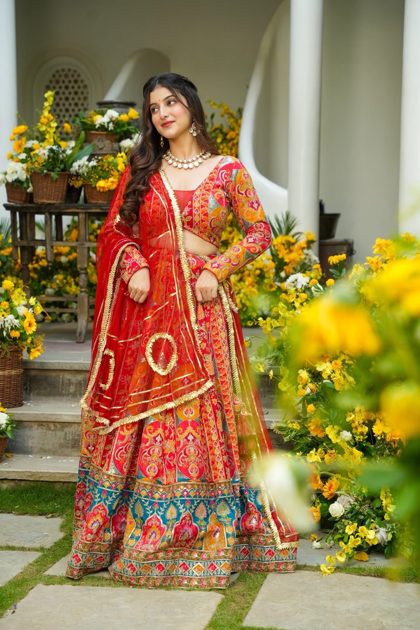 Vyomika Red Heavy Wedding Lehenga Set