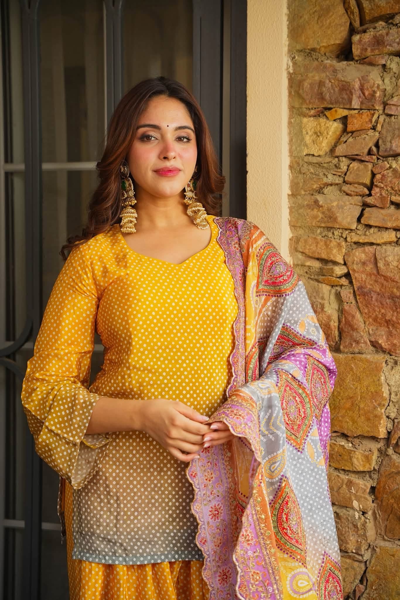 Nafees Ombre Farshi Salwar Set