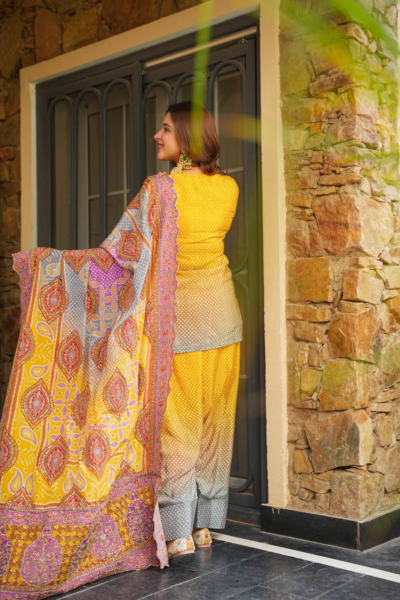 Nafees Ombre Farshi Salwar Set