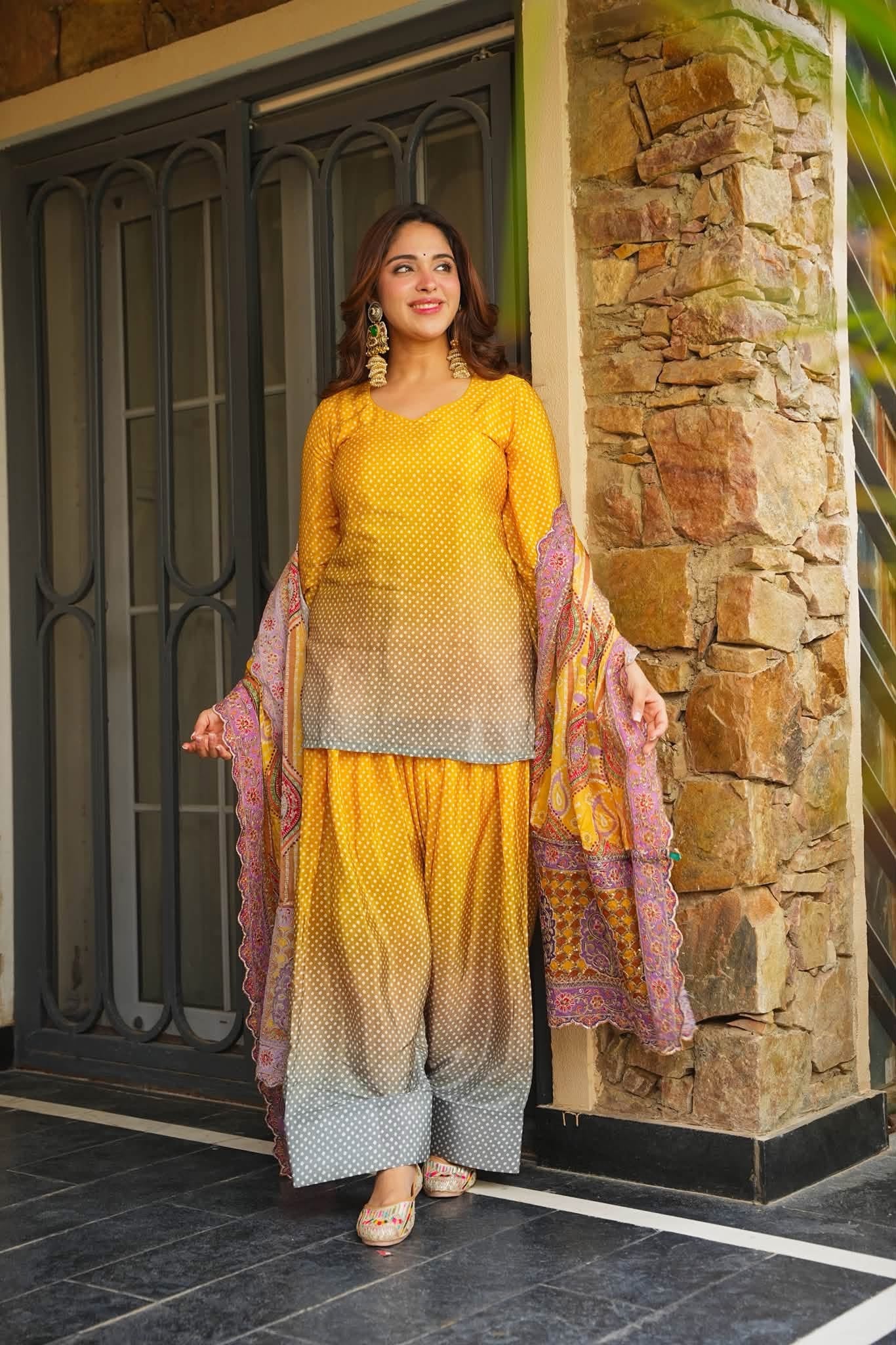 Nafees Ombre Farshi Salwar Set