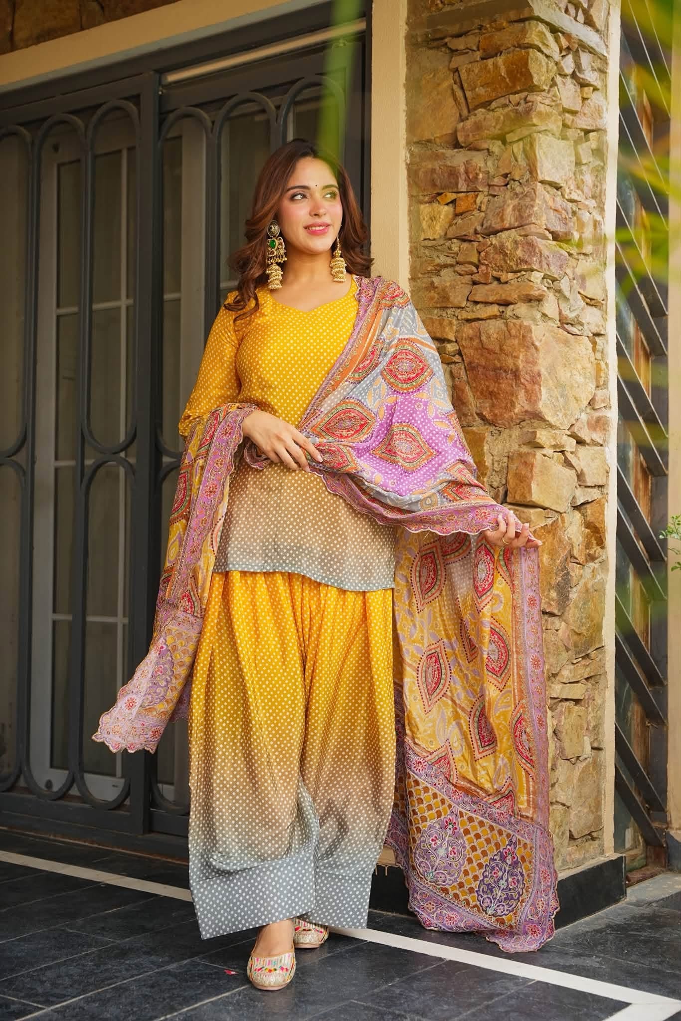Nafees Ombre Farshi Salwar Set