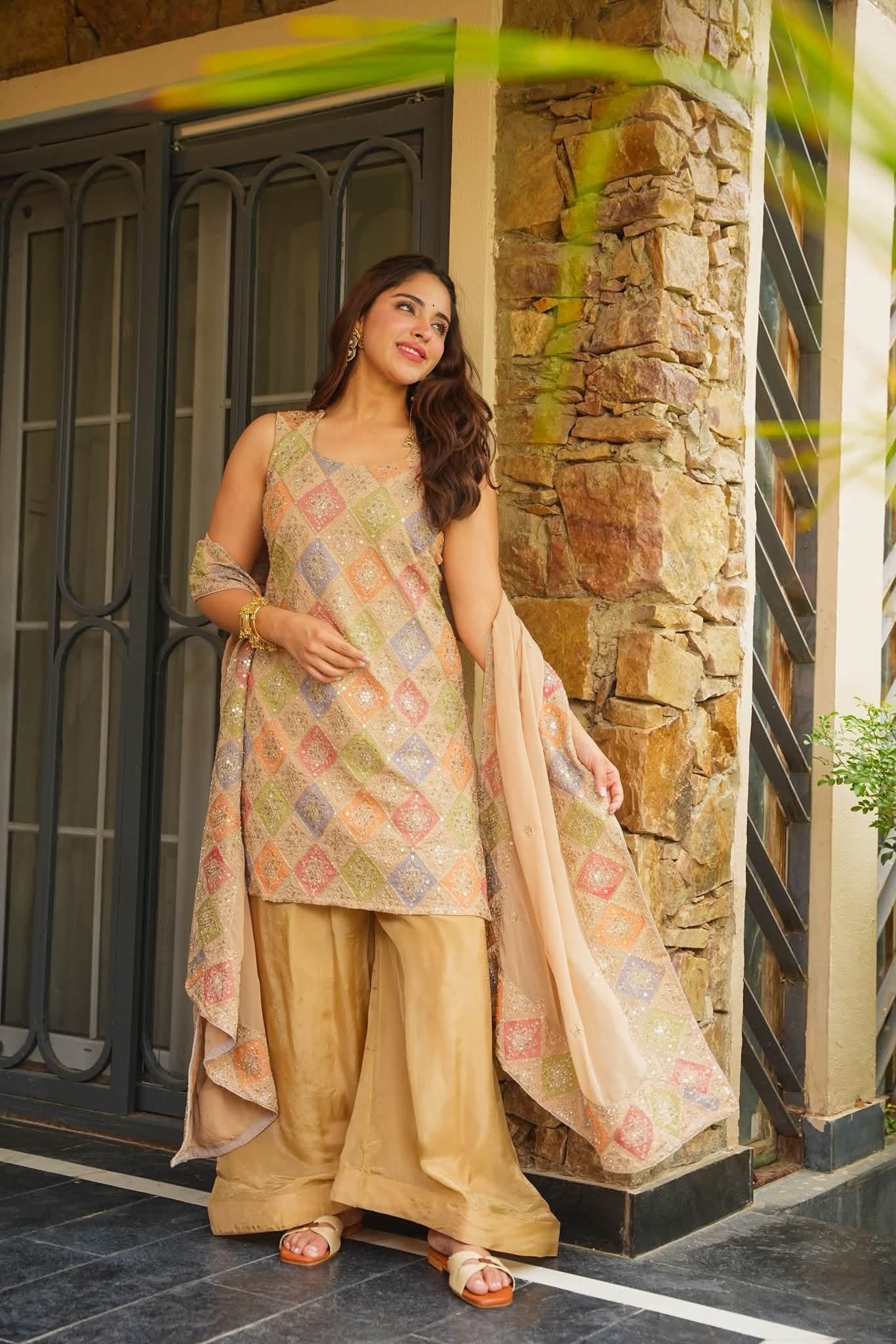 Parinaz Heavy Embroidered Kurta Set