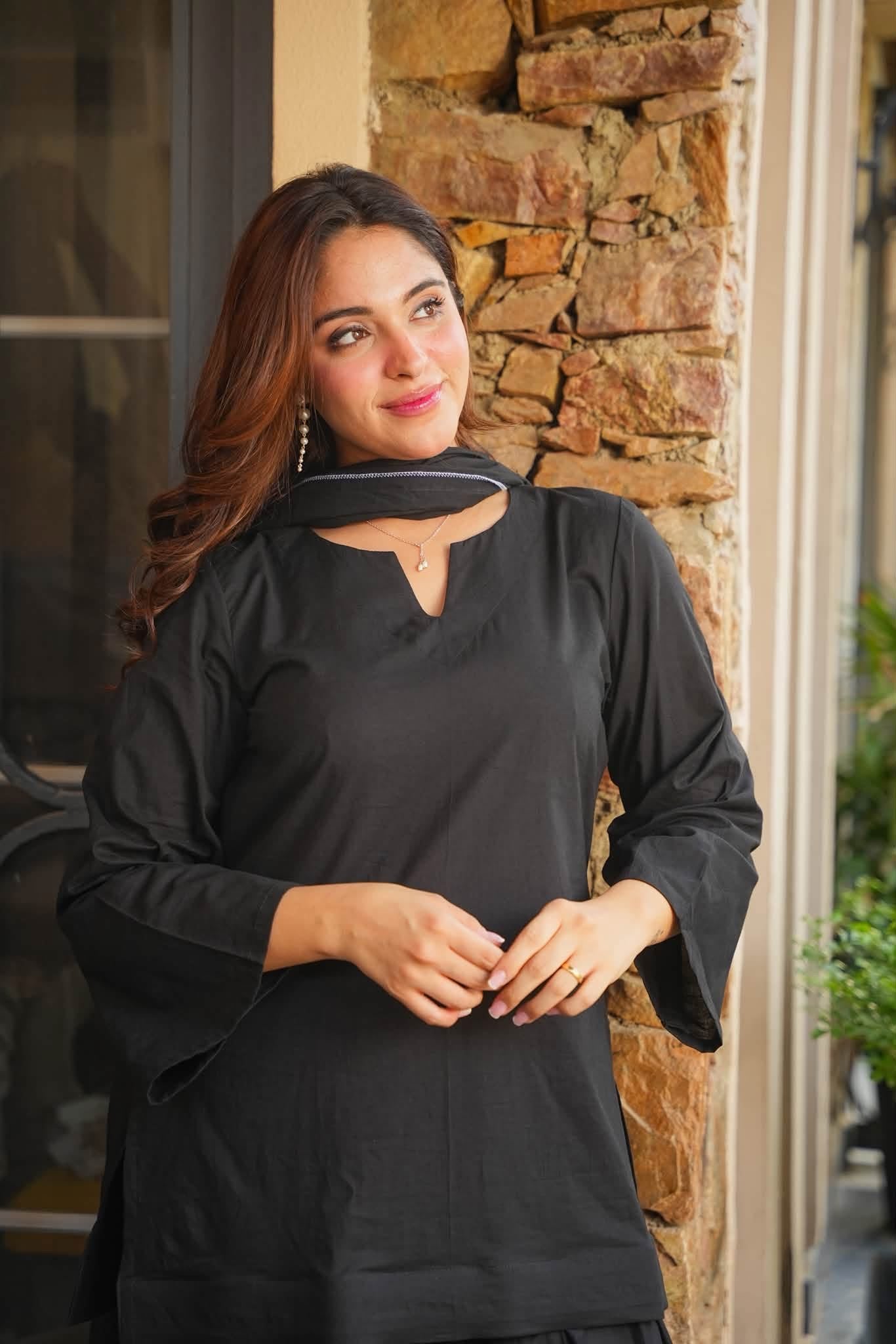 Raatrika Black Farshi Salwar Set