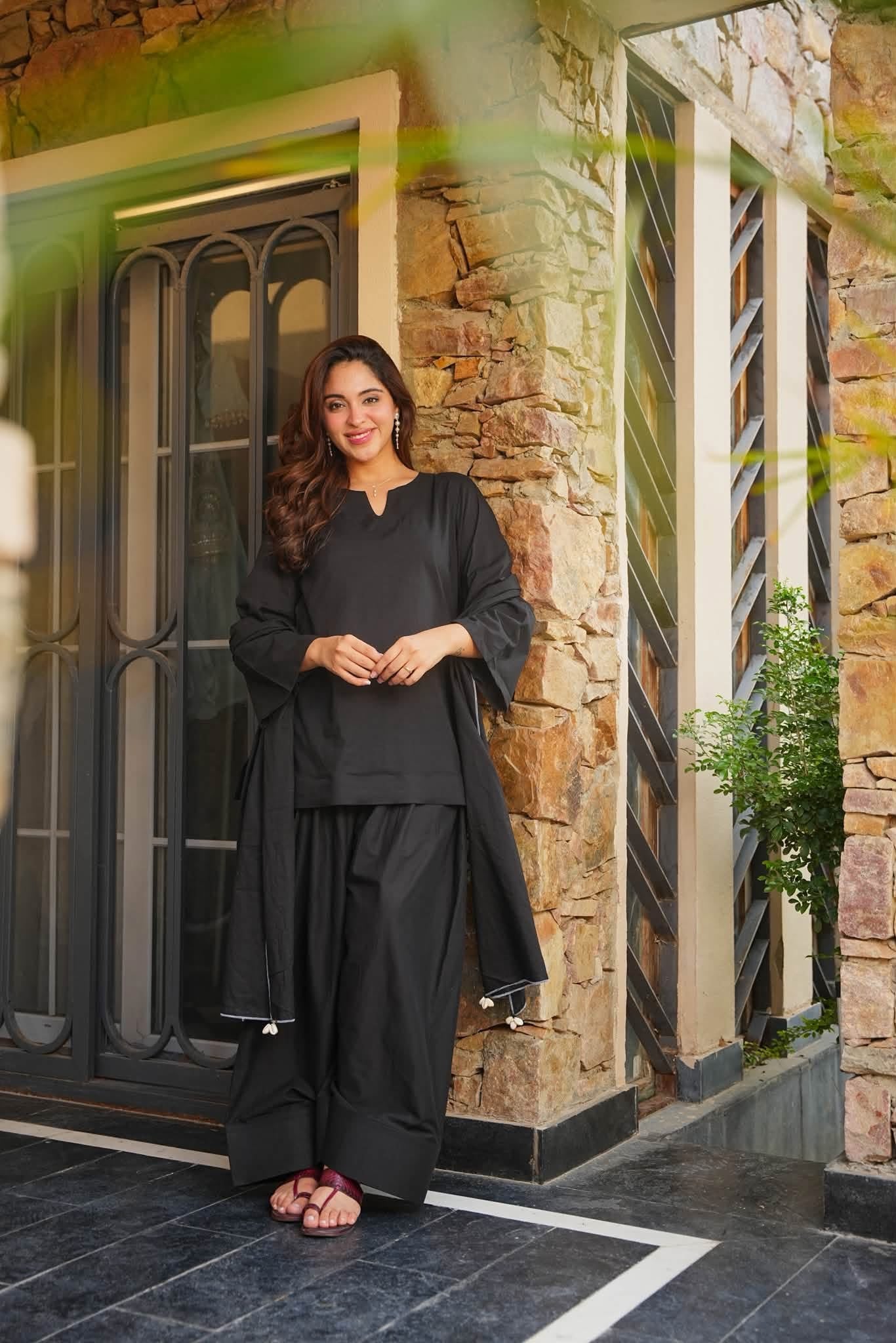 Raatrika Black Farshi Salwar Set