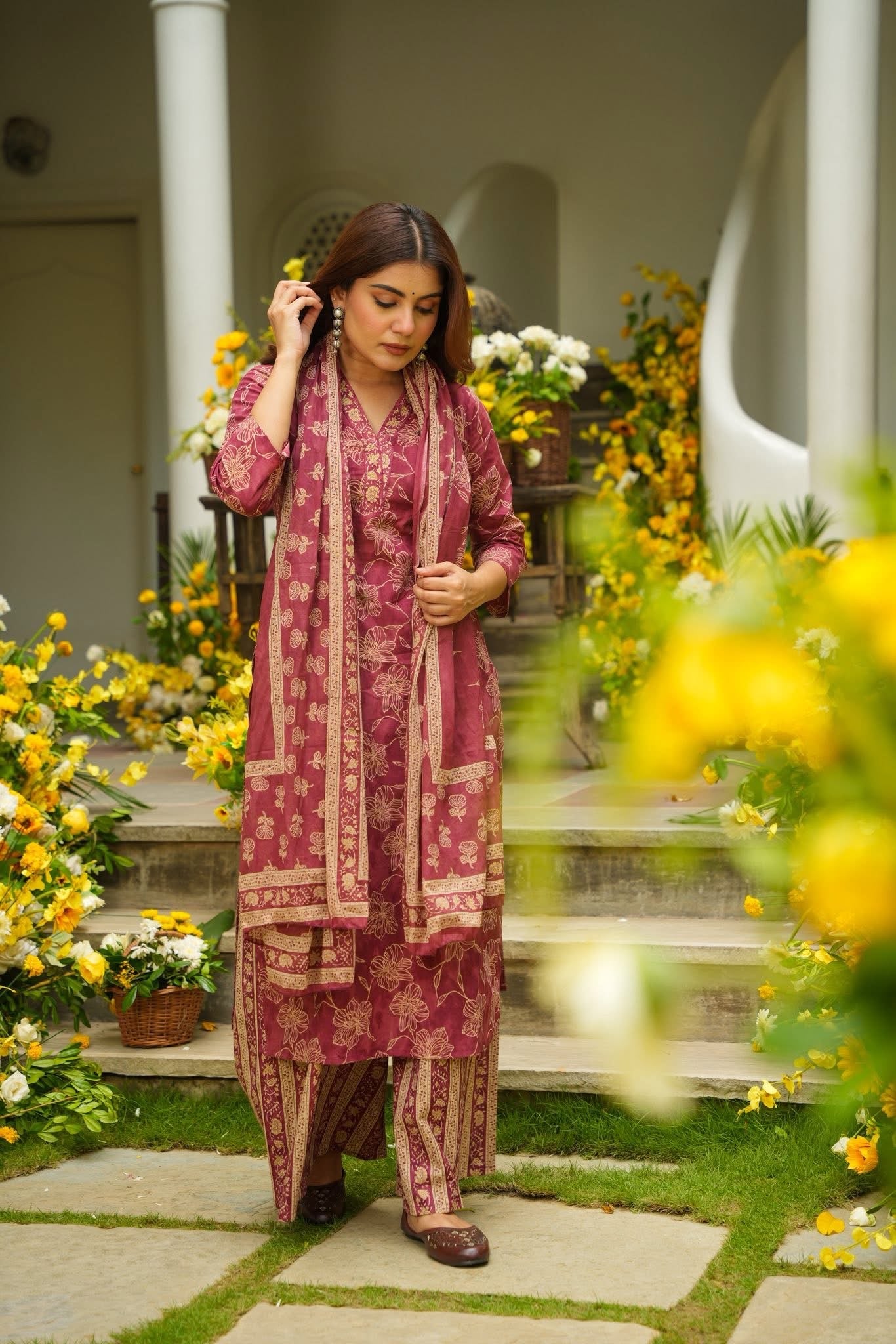 Mahnoor Printed Cotton Kurta Set