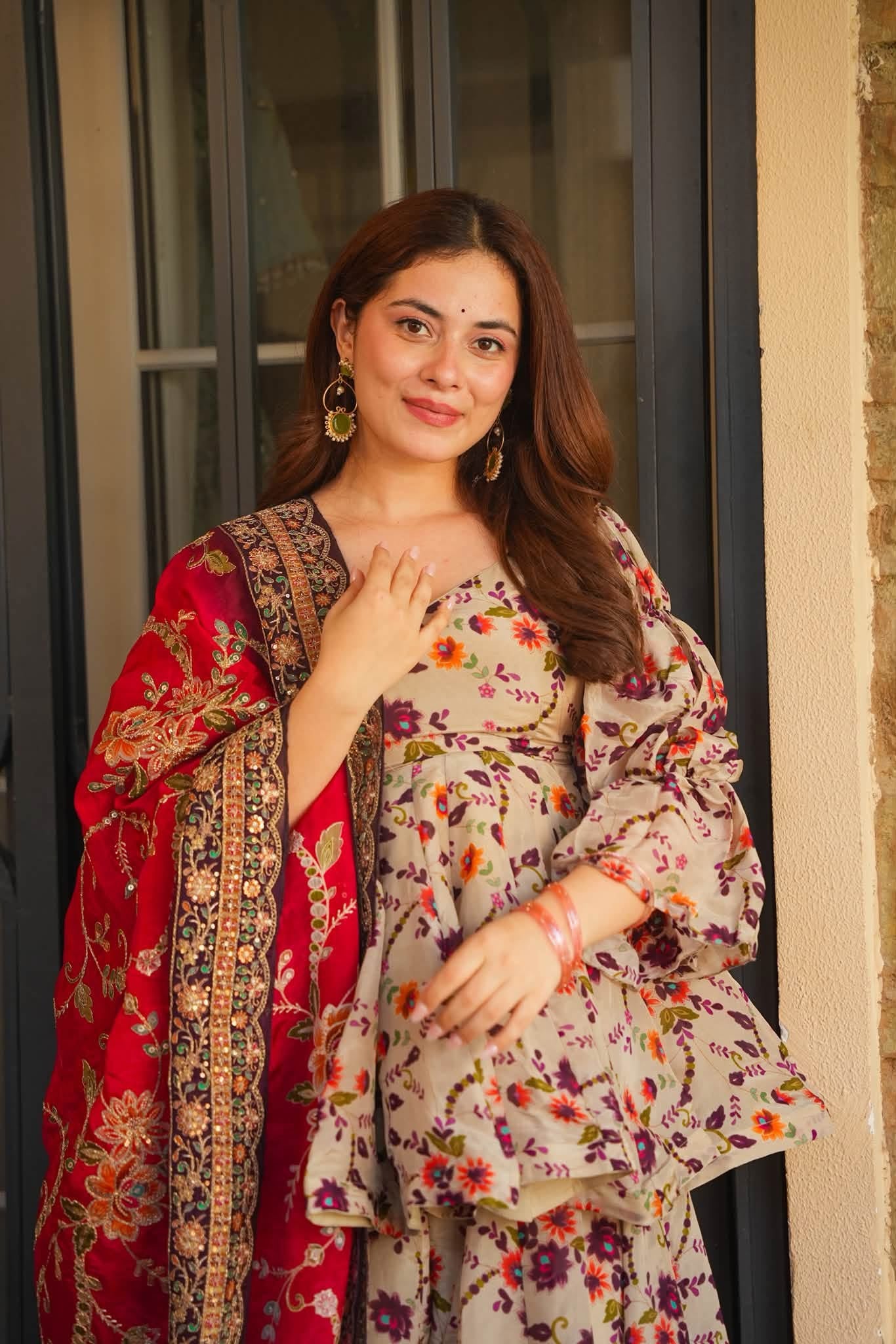 Kevira Floral Embroidered Kurta Set