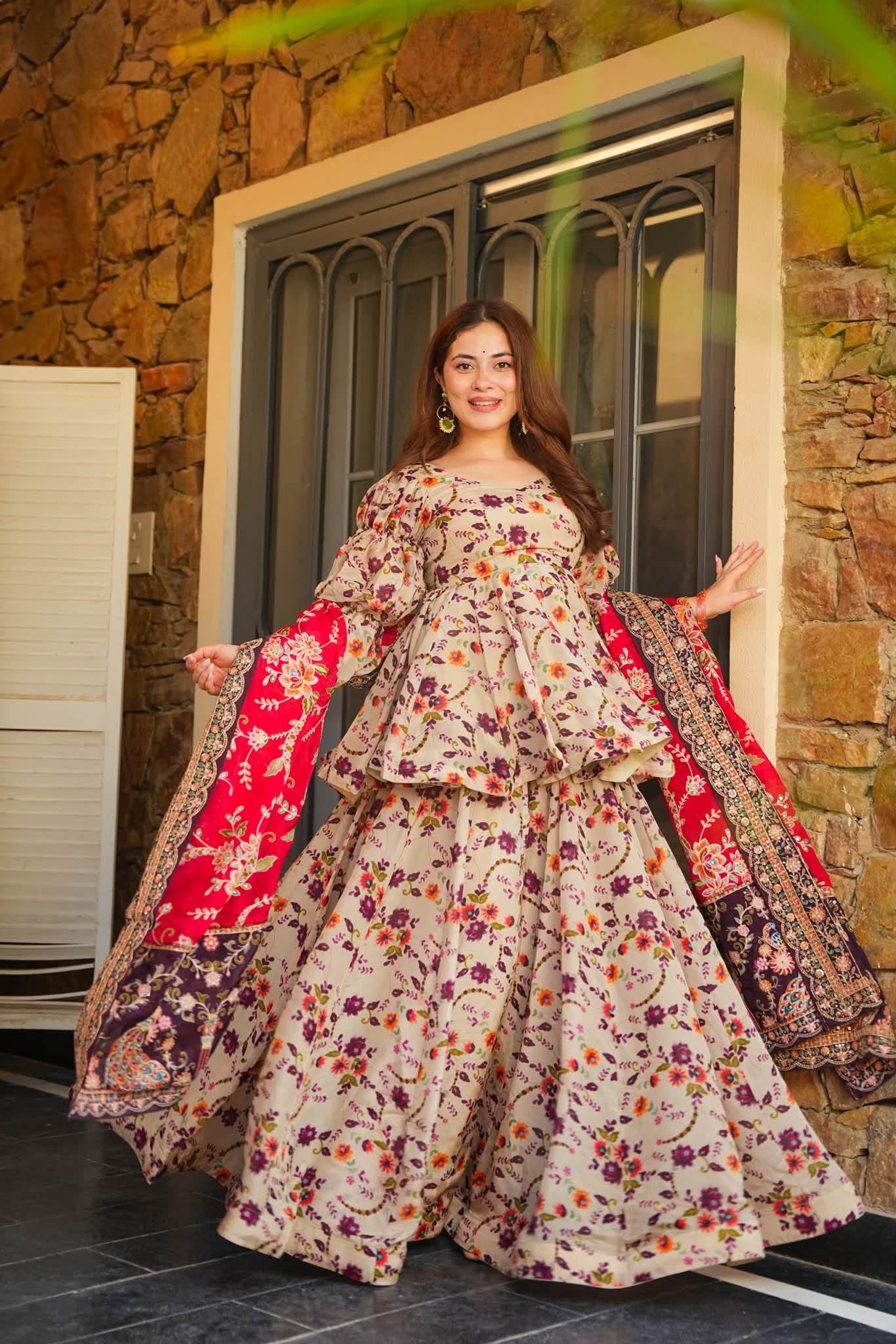 Kevira Floral Embroidered Kurta Set