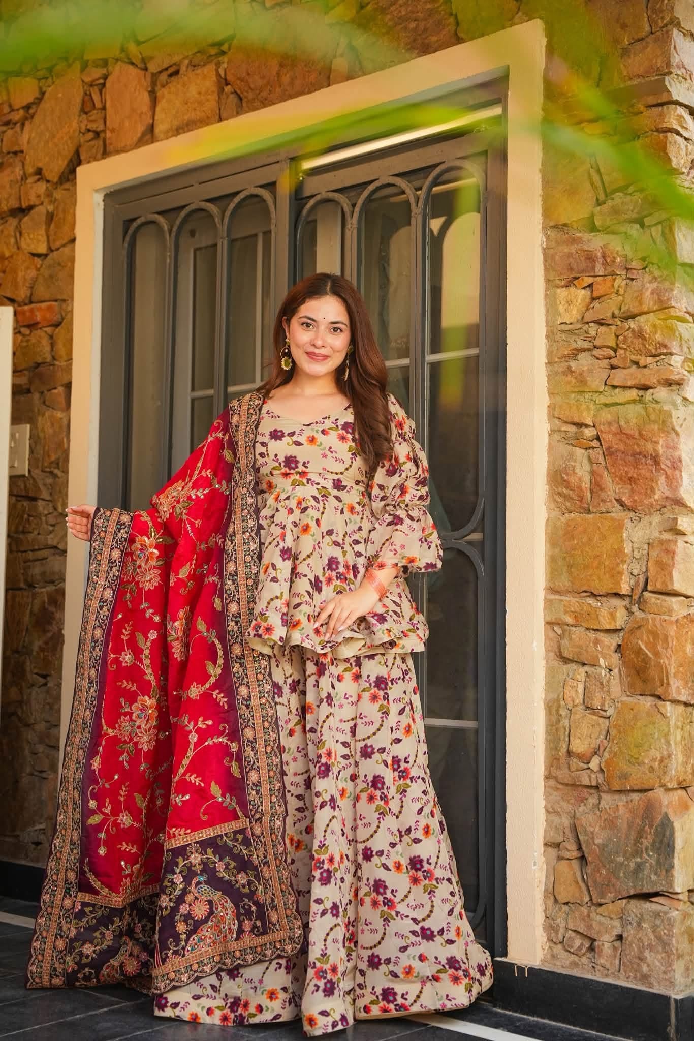 Kevira Floral Embroidered Kurta Set