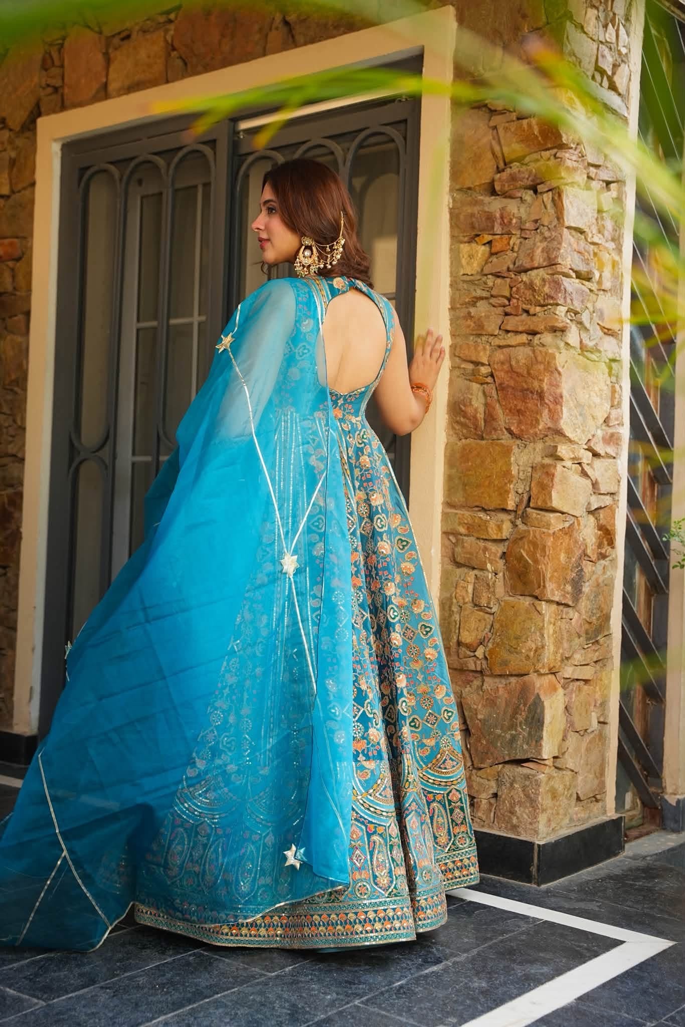 Niloufar Blue Heavy Maxi Set