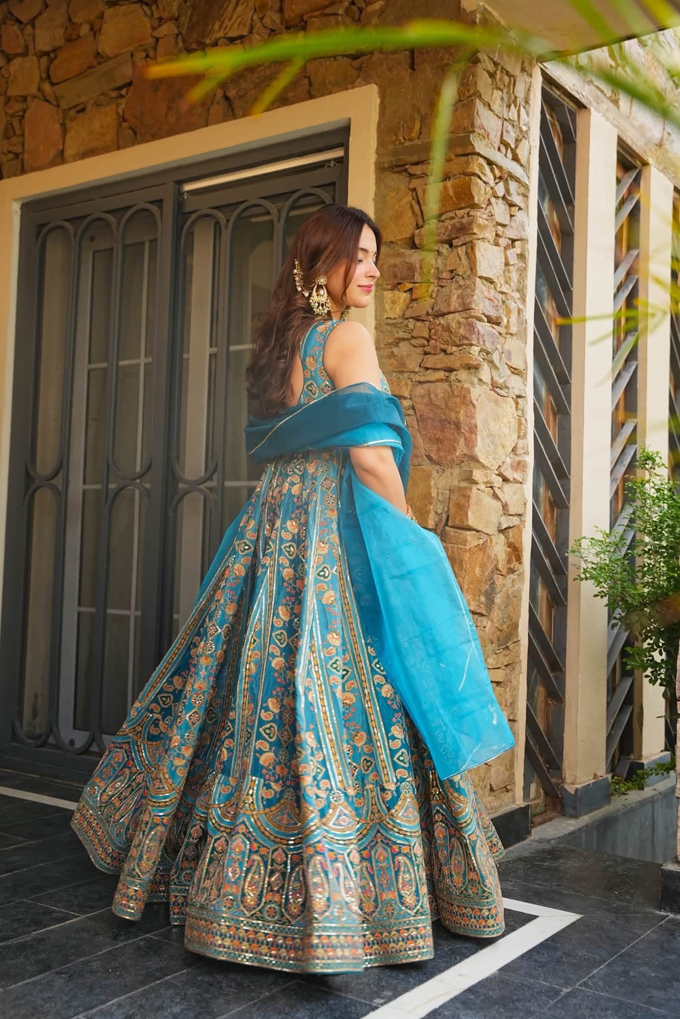 Niloufar Blue Heavy Maxi Set