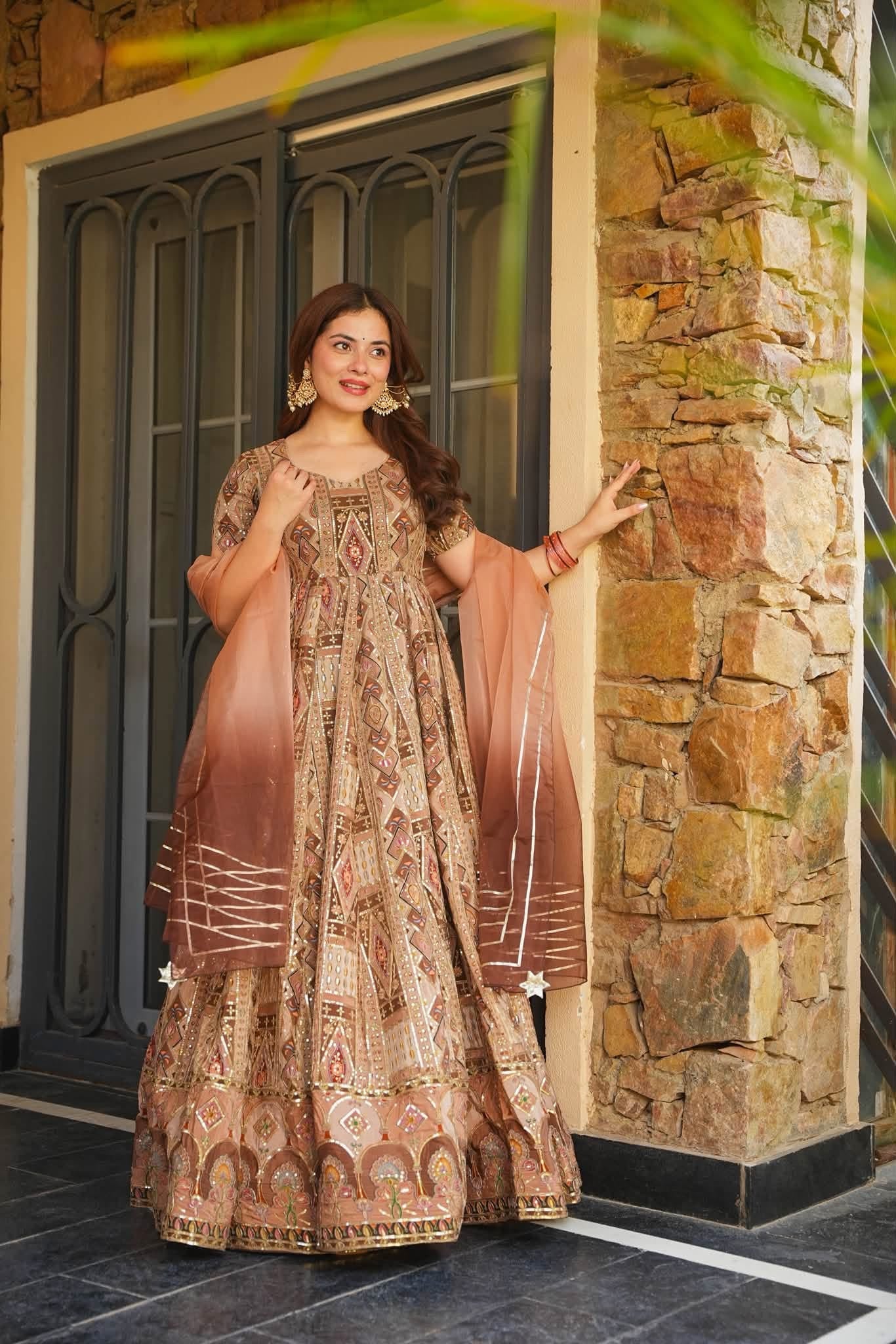 Roshanak Heavy Embroidered Maxi Set
