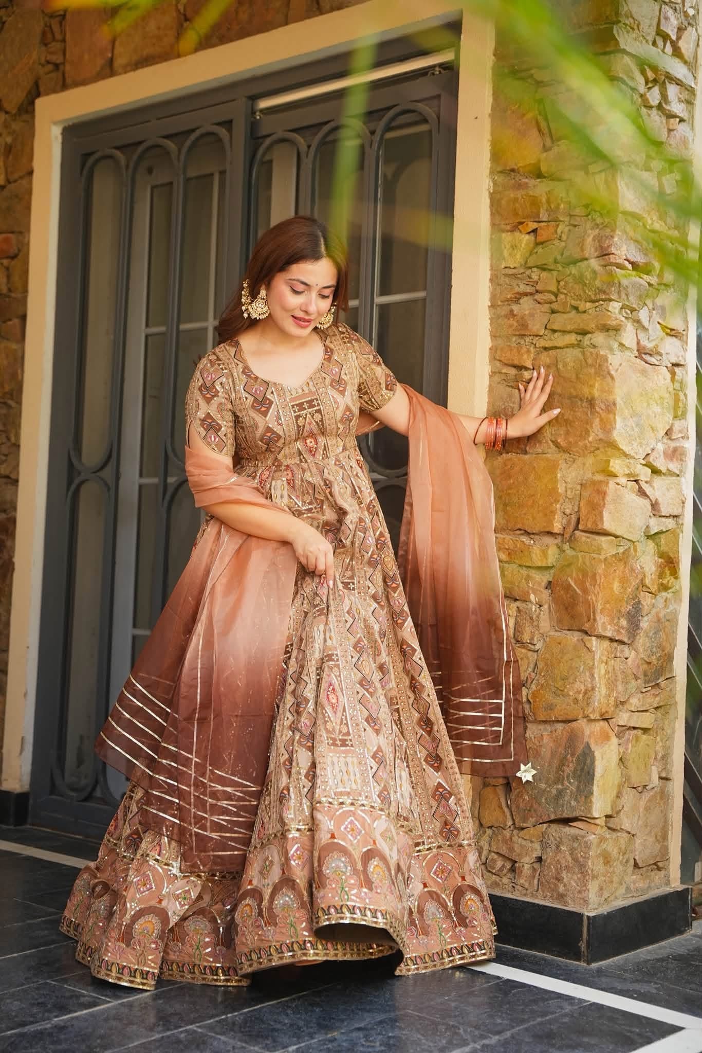 Roshanak Heavy Embroidered Maxi Set