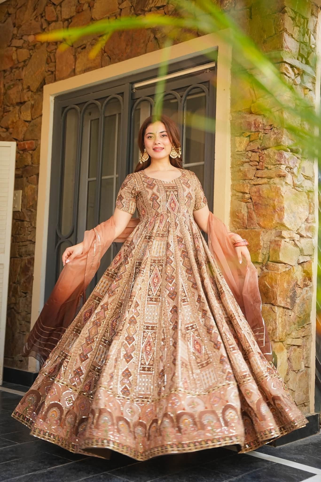 Roshanak Heavy Embroidered Maxi Set