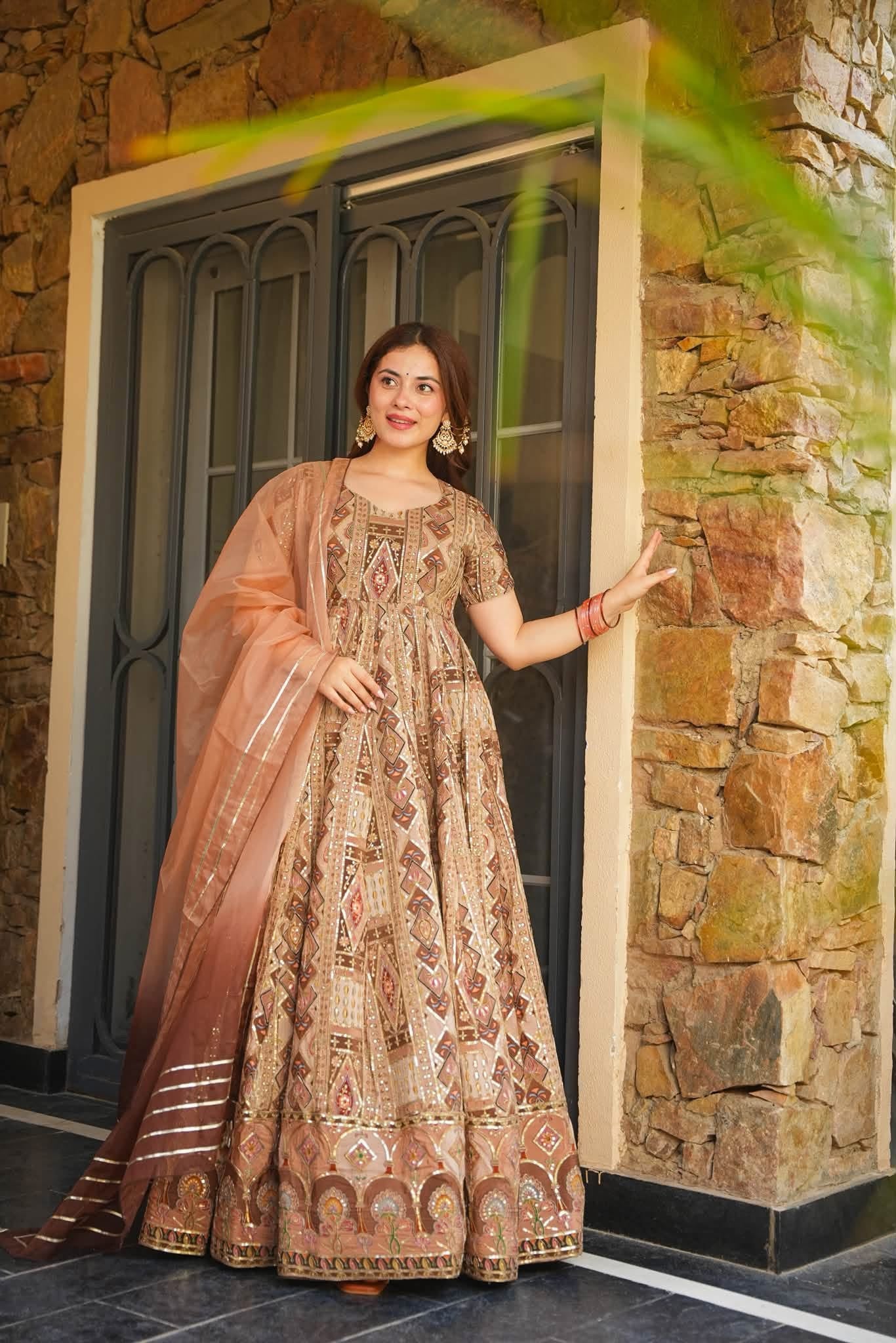 Roshanak Heavy Embroidered Maxi Set