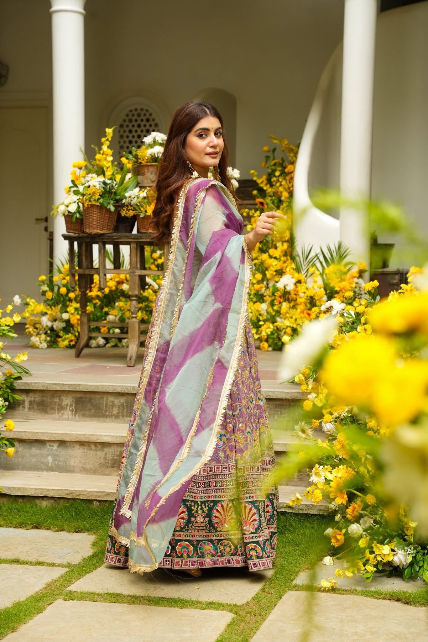 Shringaar Sheeshmahal Purple Weddng Maxi Set