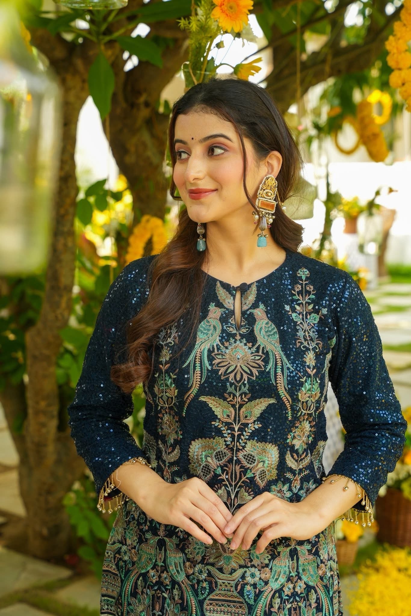 Siddhika Blue Wedding Wear Co-Ord Set