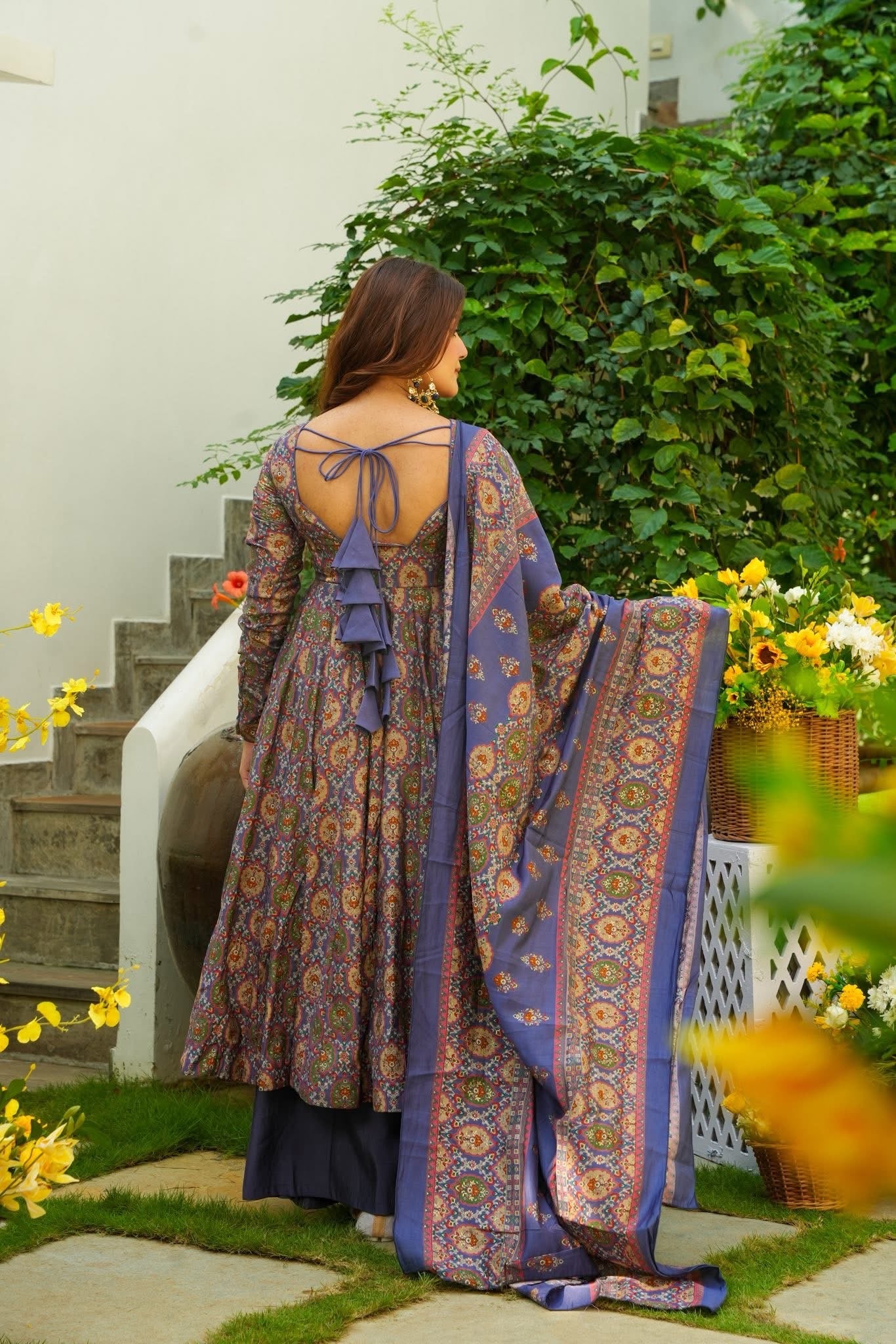 Abhiruchi Blue Muslin Suit Set